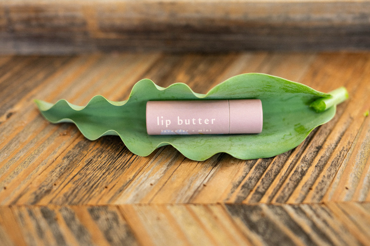 Lip Butter • Lavender Peppermint • Moisture Rich & Glossy Enhanced with Olive Squalane - HoneyBug