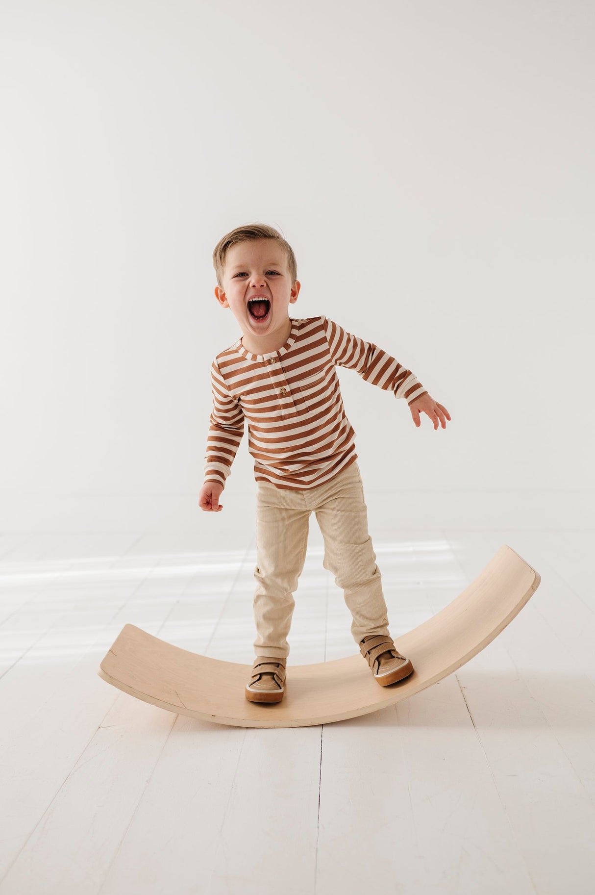 Boy's Long Sleeve Henley Shirt - HoneyBug