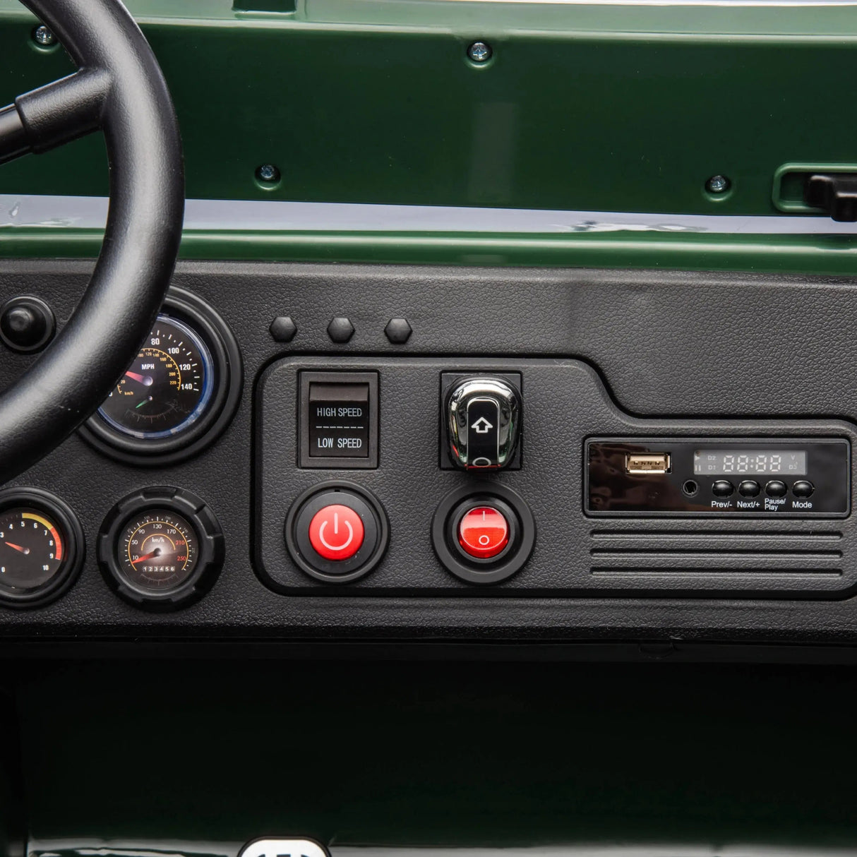 24V Freddo Military Willy Truck 3 Seater Electric Ride on