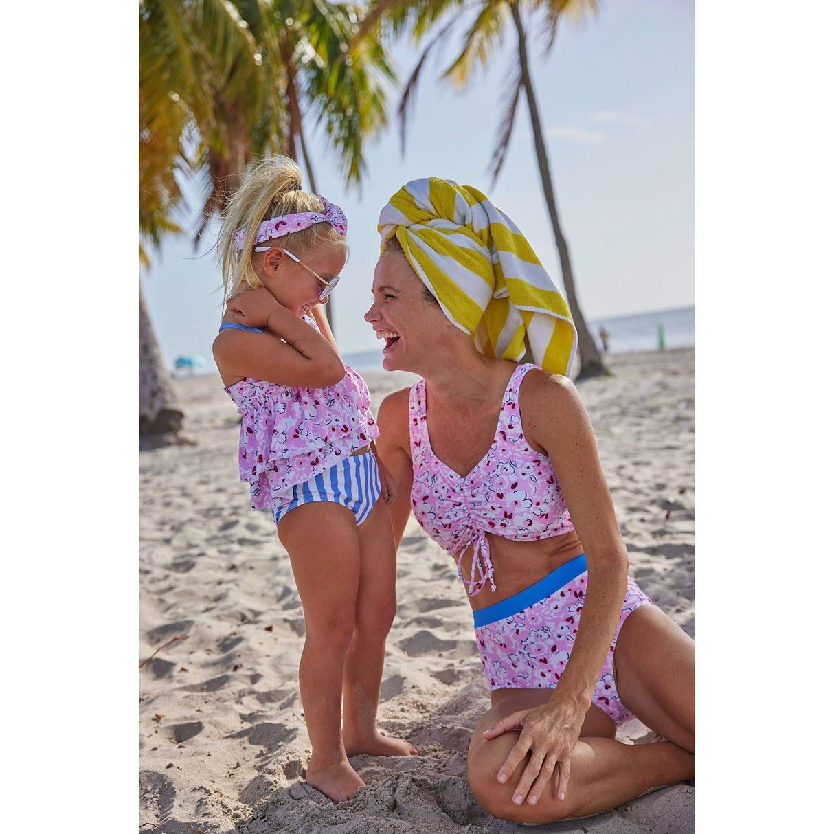 Beachside Footprints Two Piece Swimsuit - HoneyBug