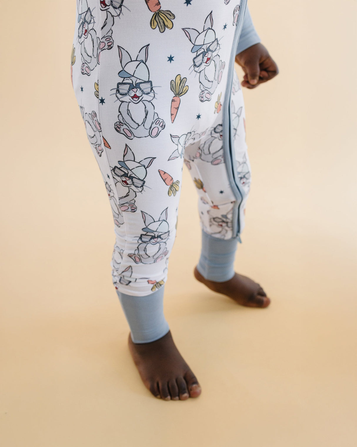 Bamboo Zip Romper | Rad Bunny - HoneyBug