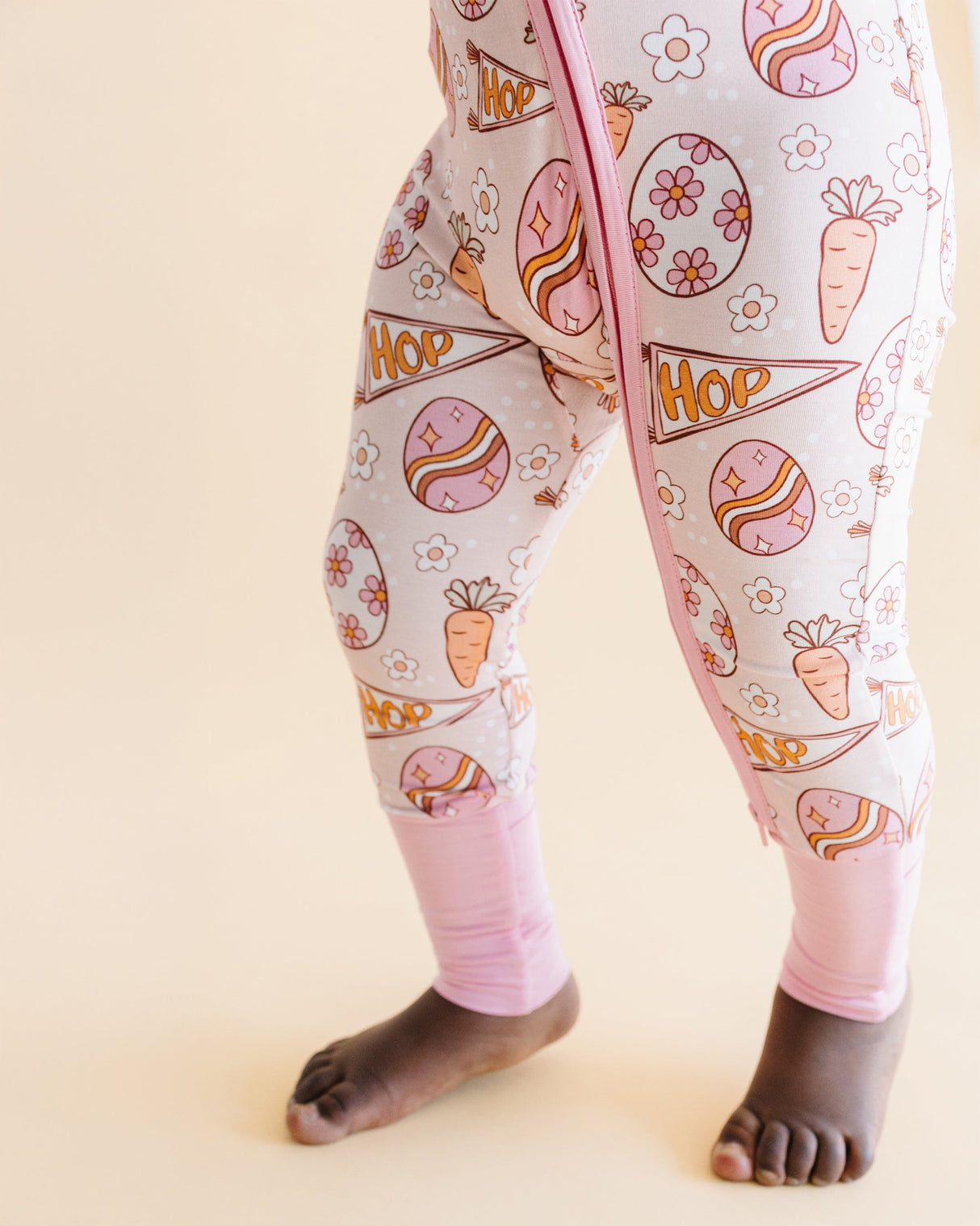 Bamboo Zip Romper | Easter Hop - HoneyBug