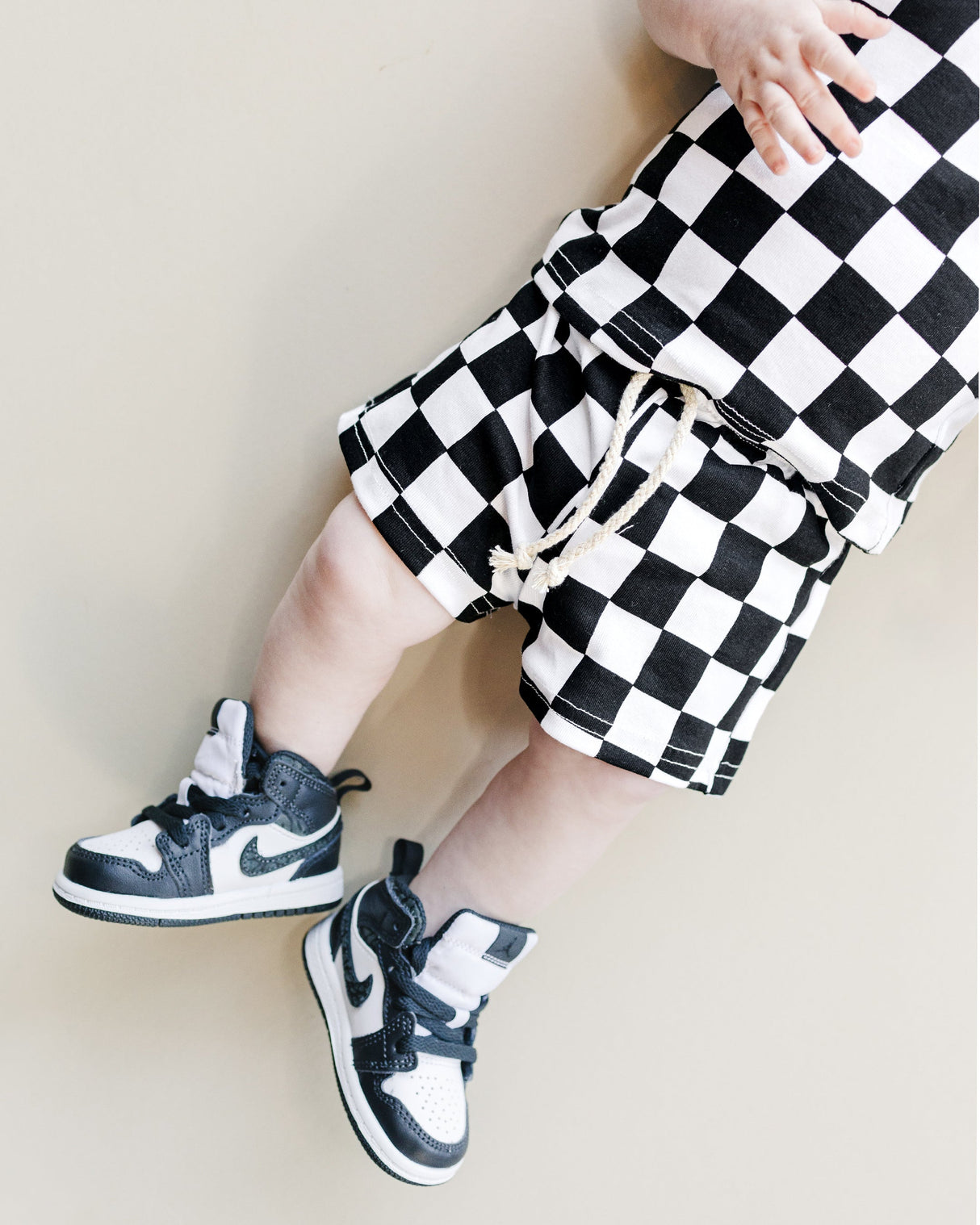 Checkered Shorts Set | Black - HoneyBug