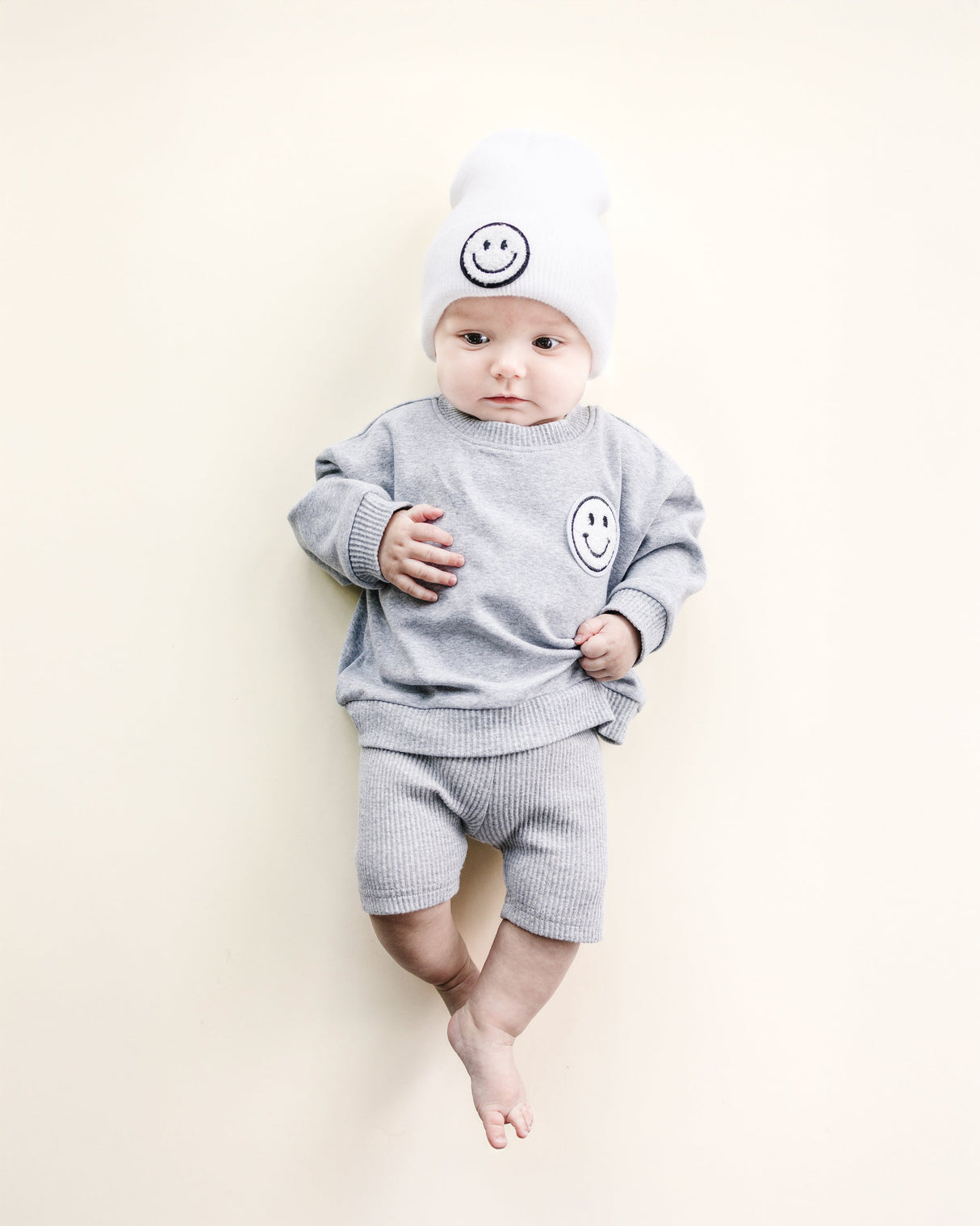 Biker Shorts Set | Gray - HoneyBug