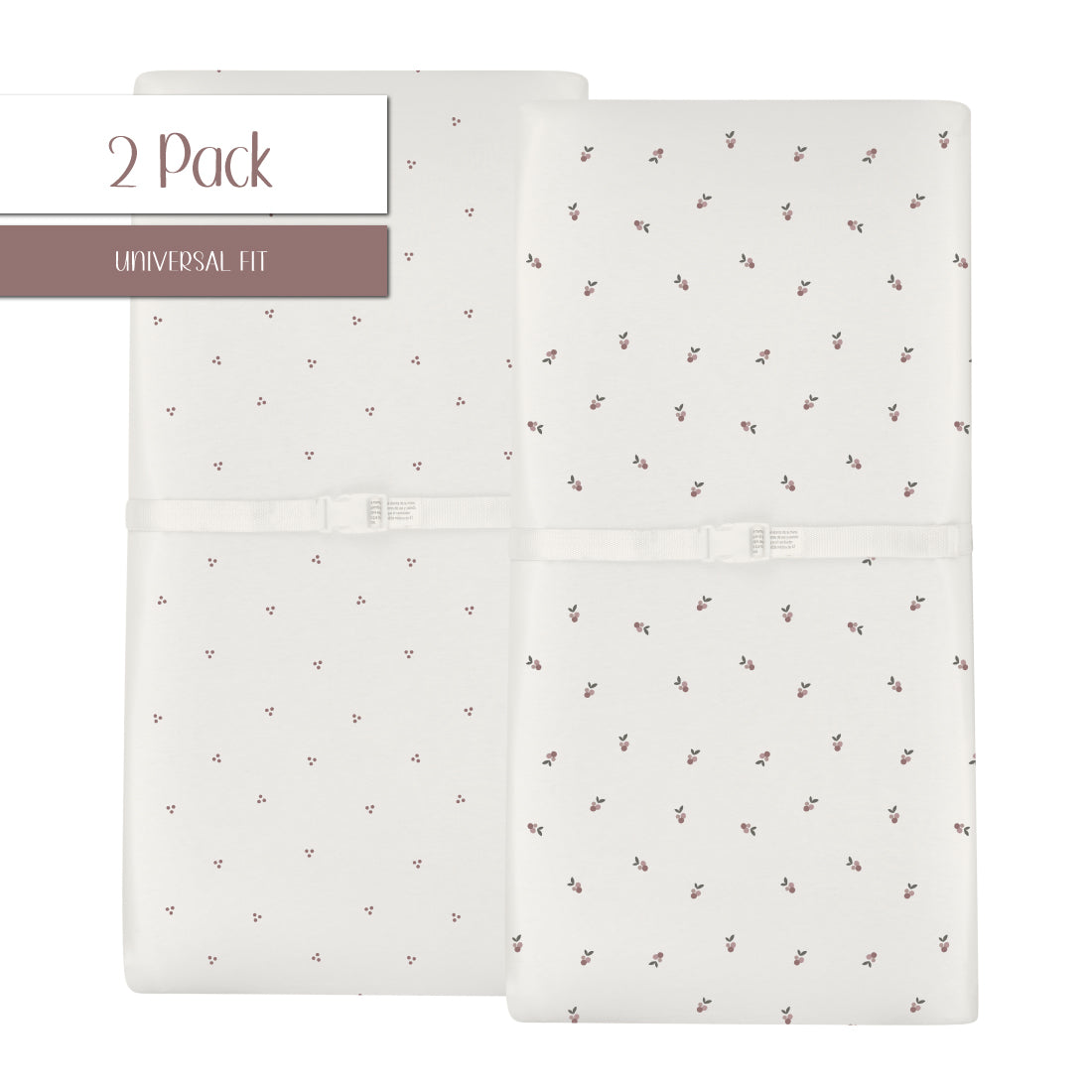 Waterproof Changing Pad Cover | Cradle Sheet Set - Lavender Berry - HoneyBug