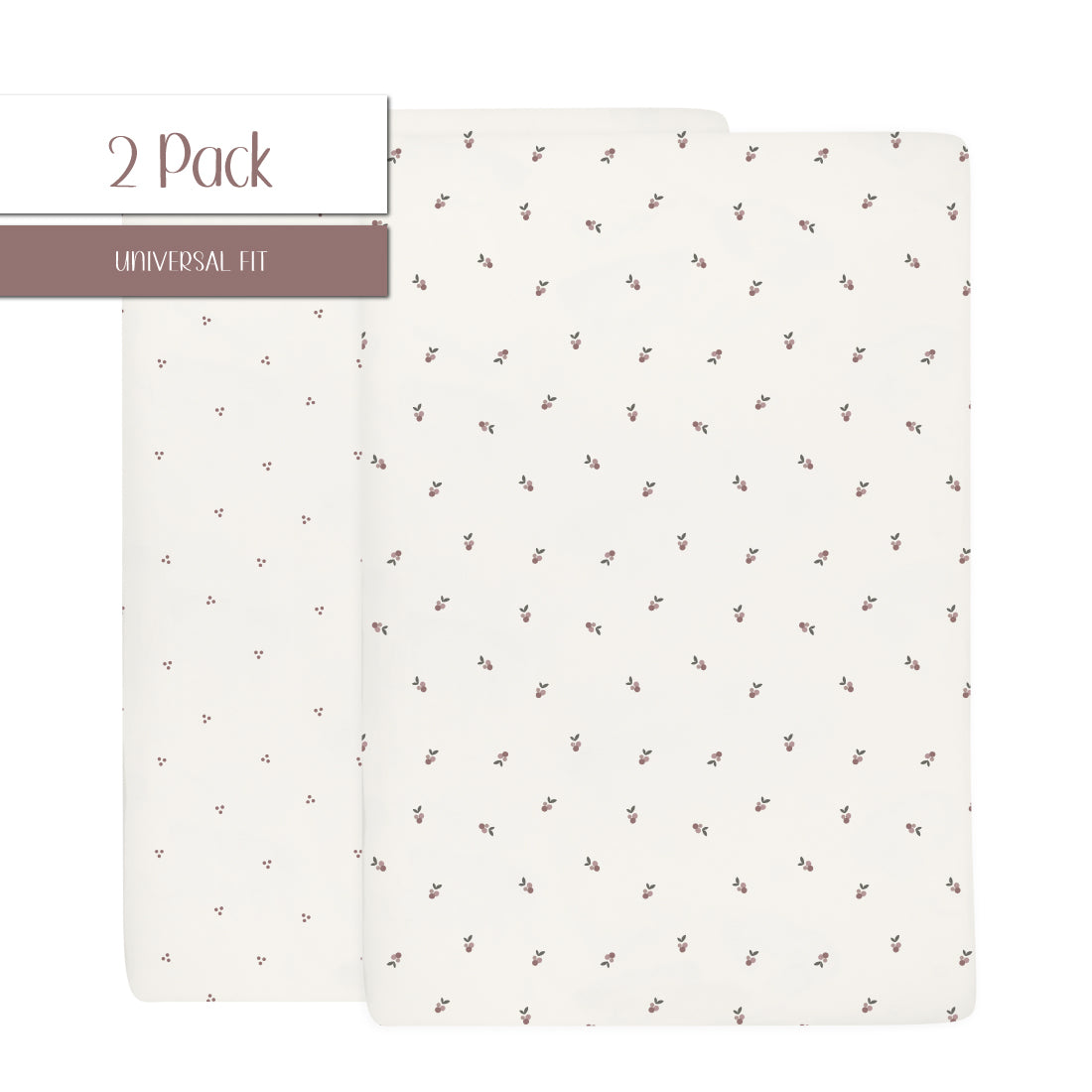 Waterproof Crib Sheet Set - Lavender Berry - HoneyBug