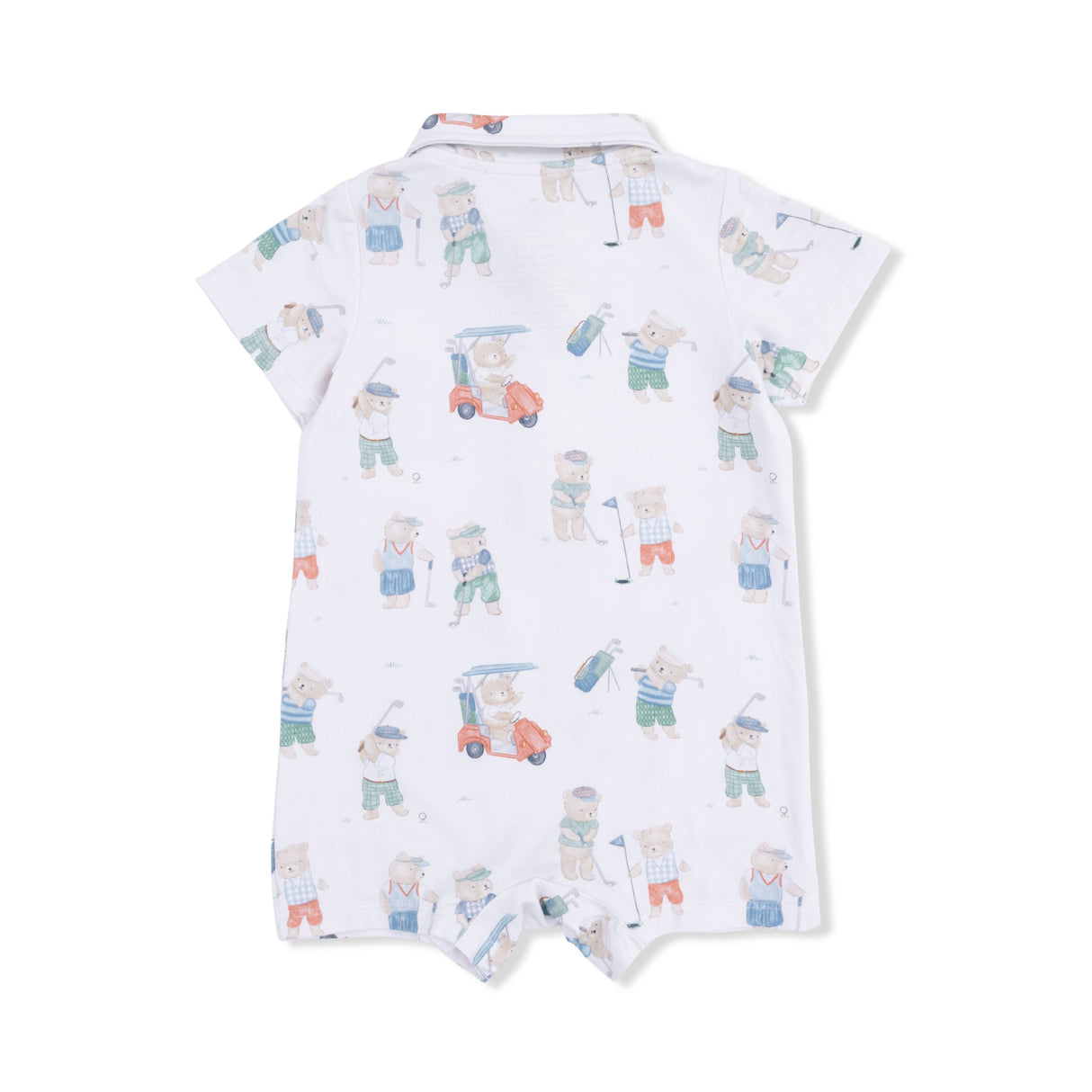 Golfing Teddy Bears - Polo Shortie with Bucket hat