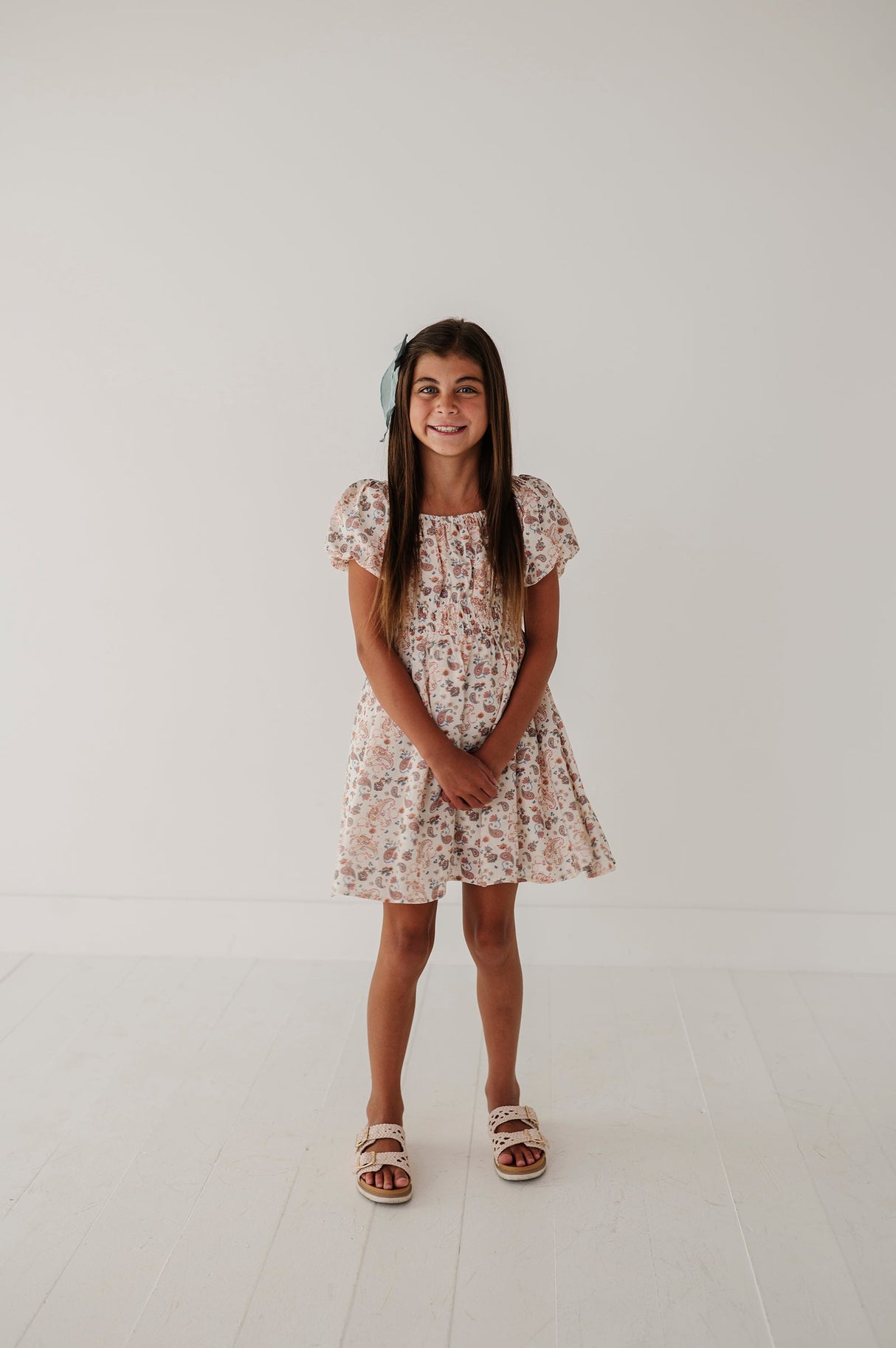 Peasant Bubble Sleeve Dress