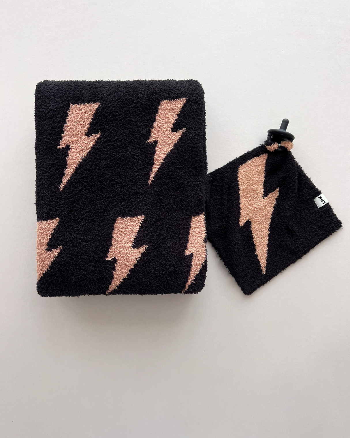 Lightning Bolt Plush Lovey | Mocha - HoneyBug