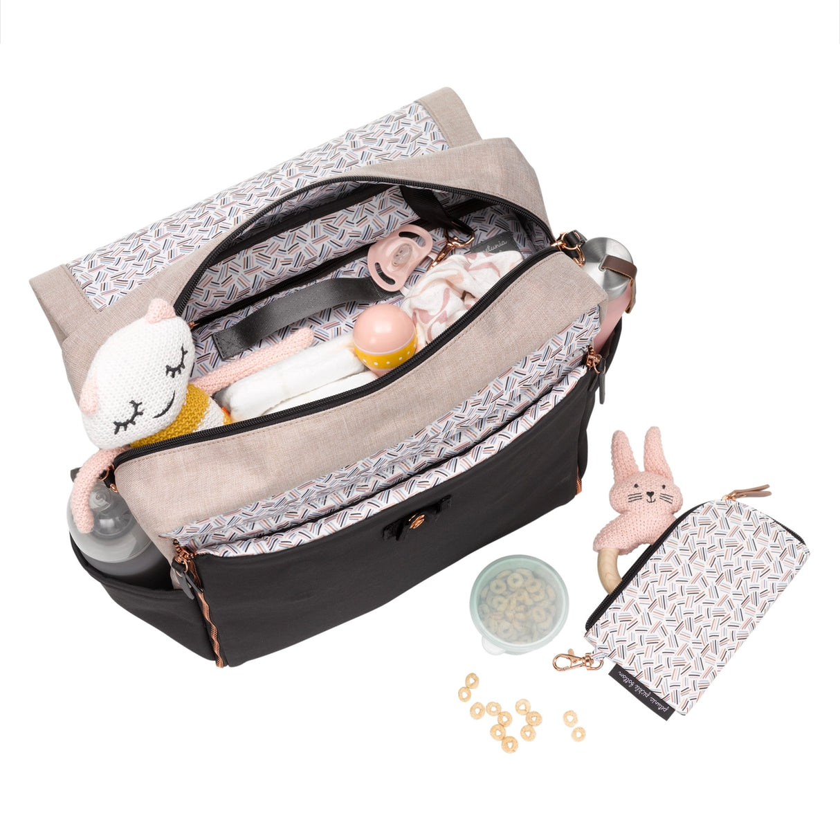 Boxy Backpack - Sand/Black - HoneyBug