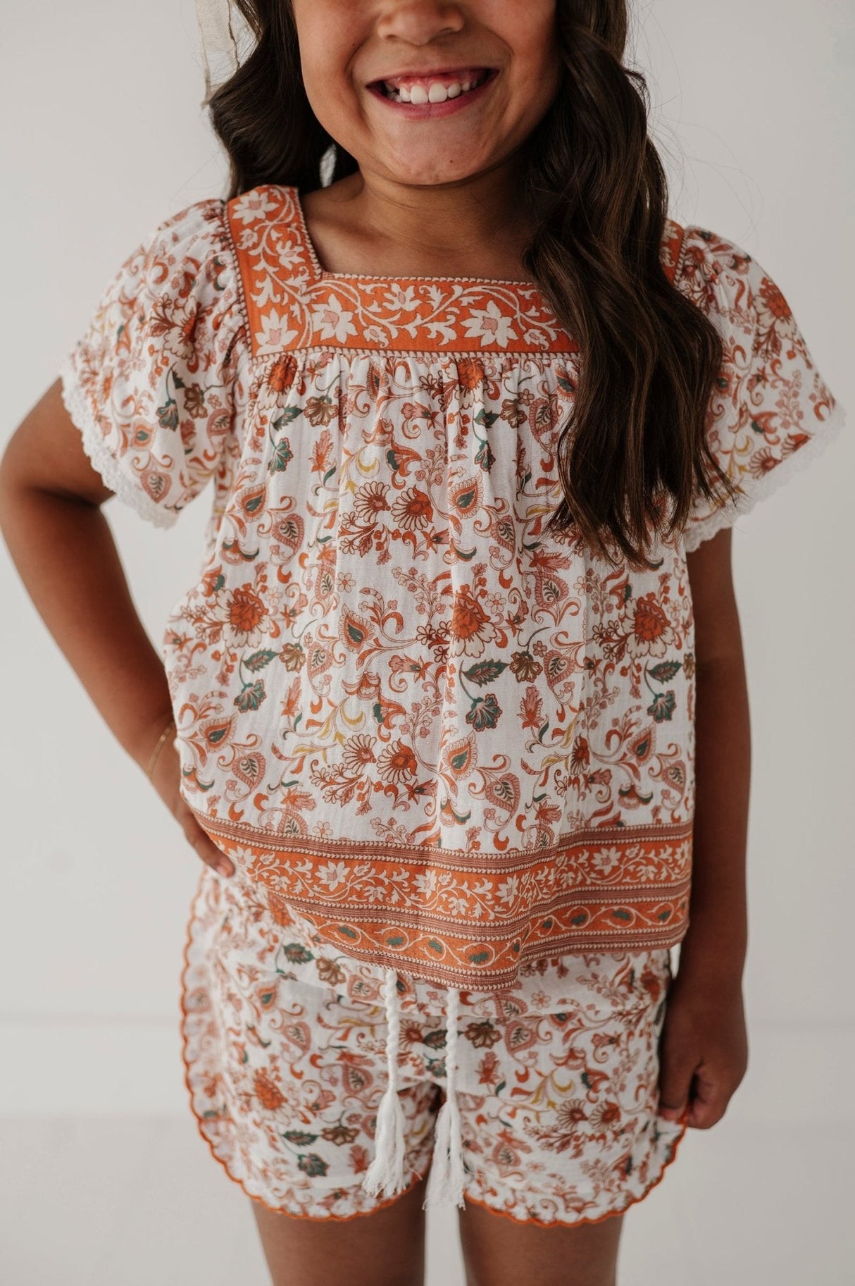 Square Neck Peasant Top