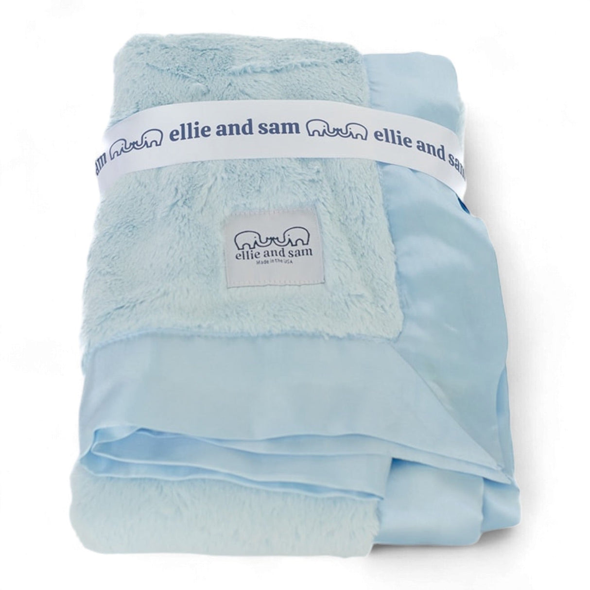 Luxury Satin Border Blanket - Blue