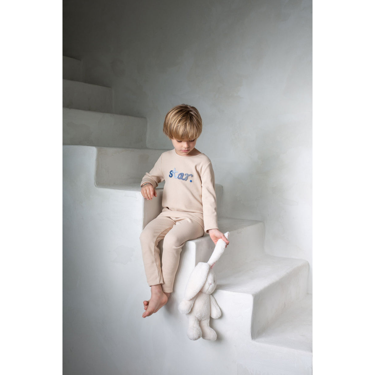Braided Waffle Star Loungewear Set, Boy - HoneyBug