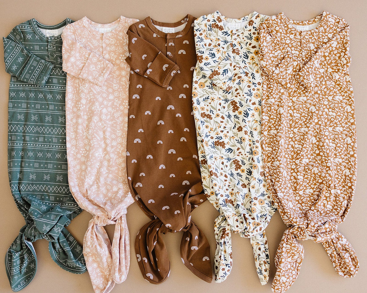 Rust Rainbow Knot Gown - HoneyBug