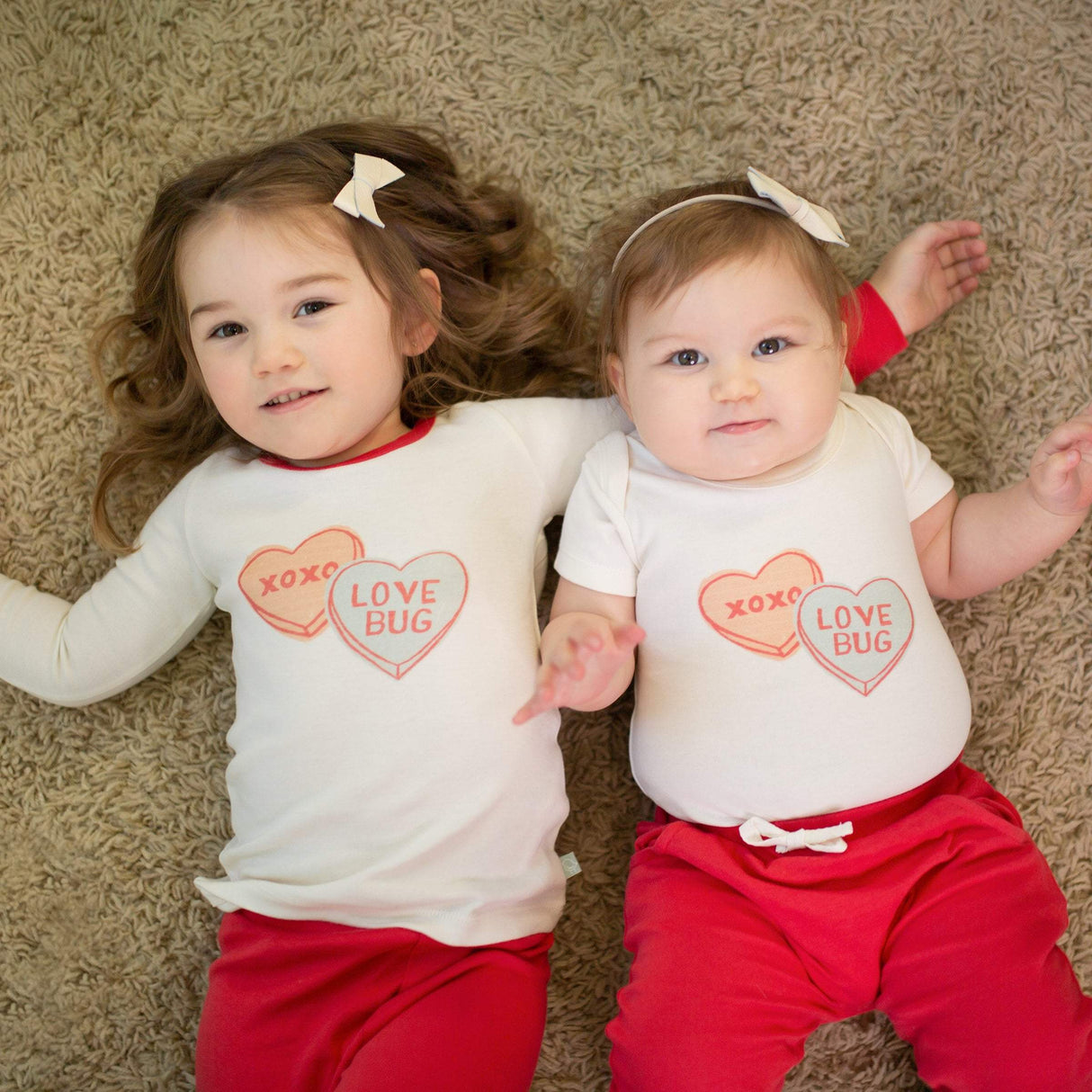 pajamas | candy hearts - HoneyBug