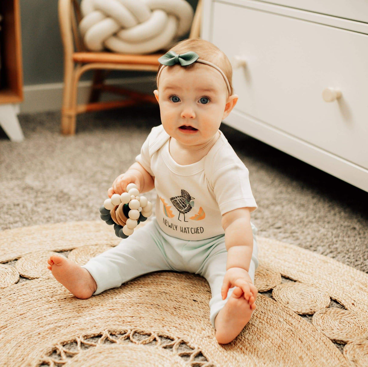 graphic bodysuit | newly hatched - HoneyBug
