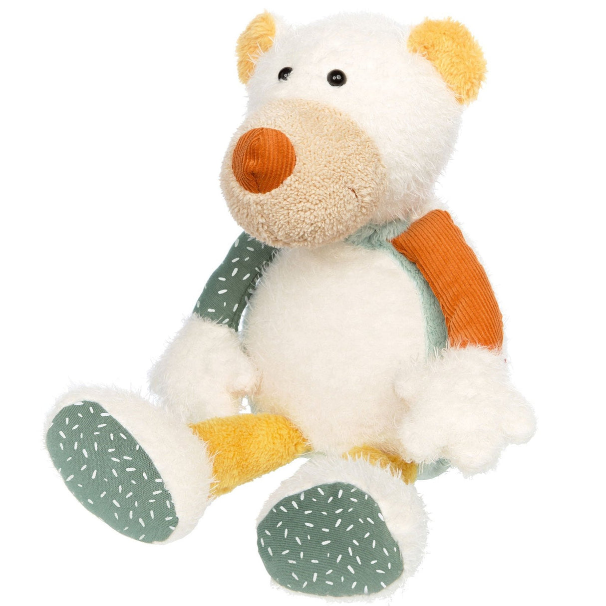 Patchwork Polar Bear Plush Toy - HoneyBug