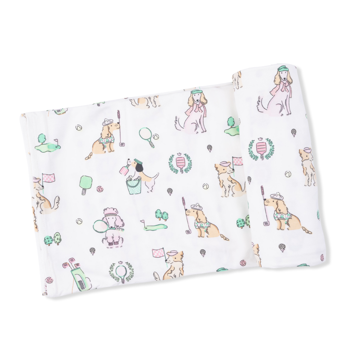 Country Club Dogs Pink - Swaddle Blanket