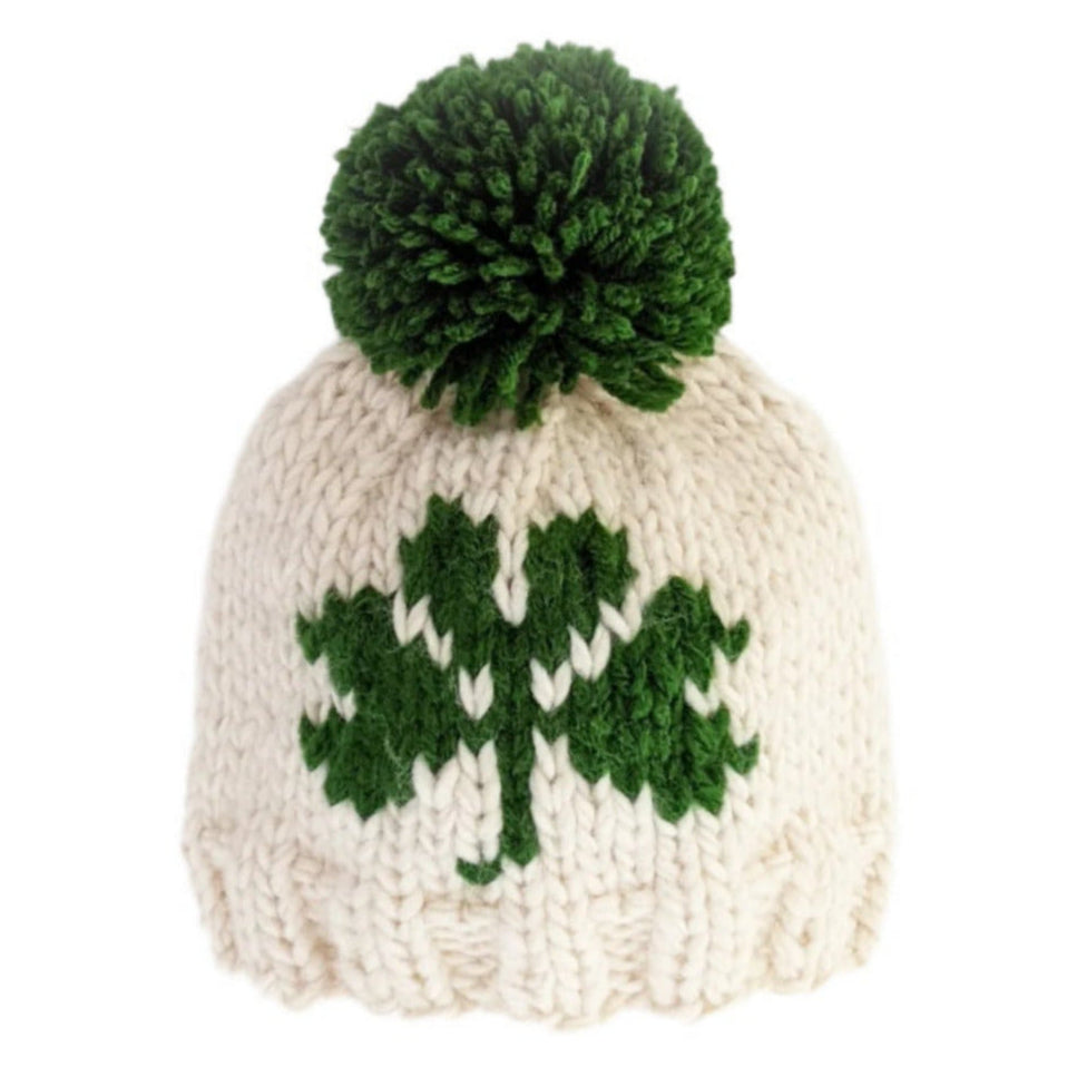 Shamrock St. Patrick's Day Hand Knit Beanie - HoneyBug