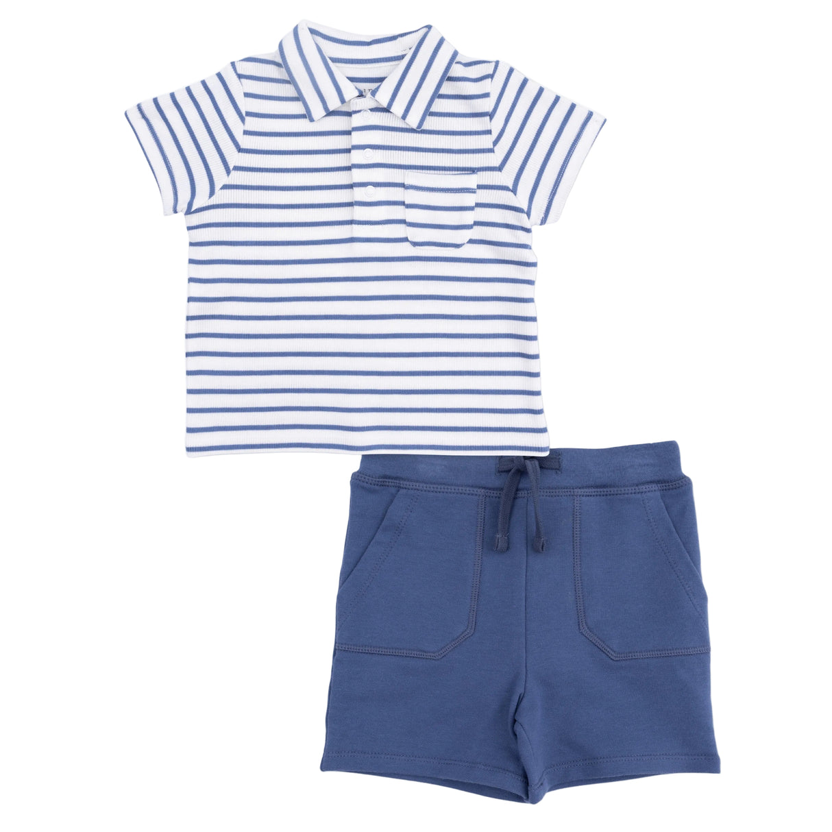 Navy Stripe - Polo with Everyday Short