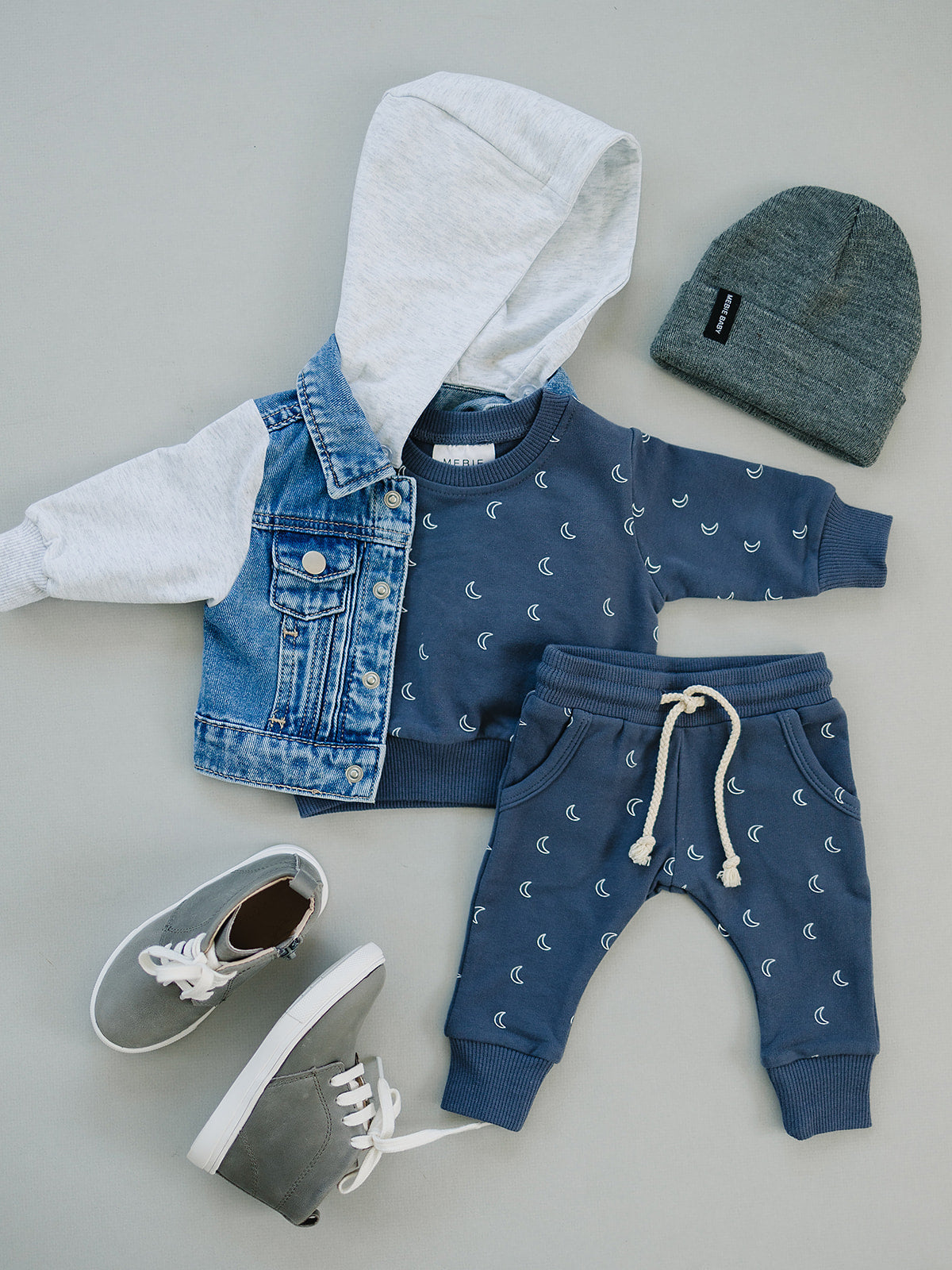 Mebie Baby Hooded Jean Jacket - HoneyBug