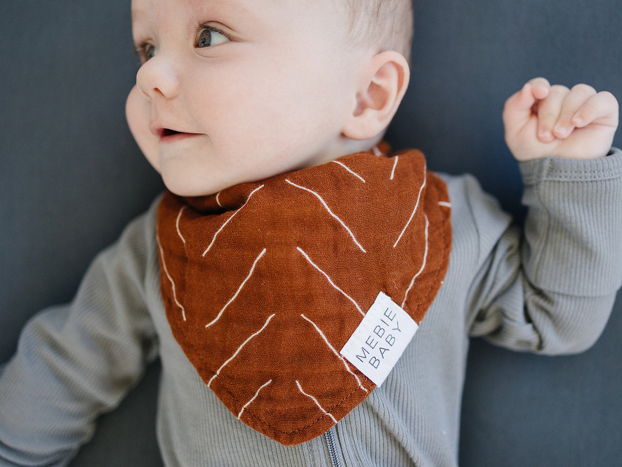 Rust Mudcloth Bib - HoneyBug