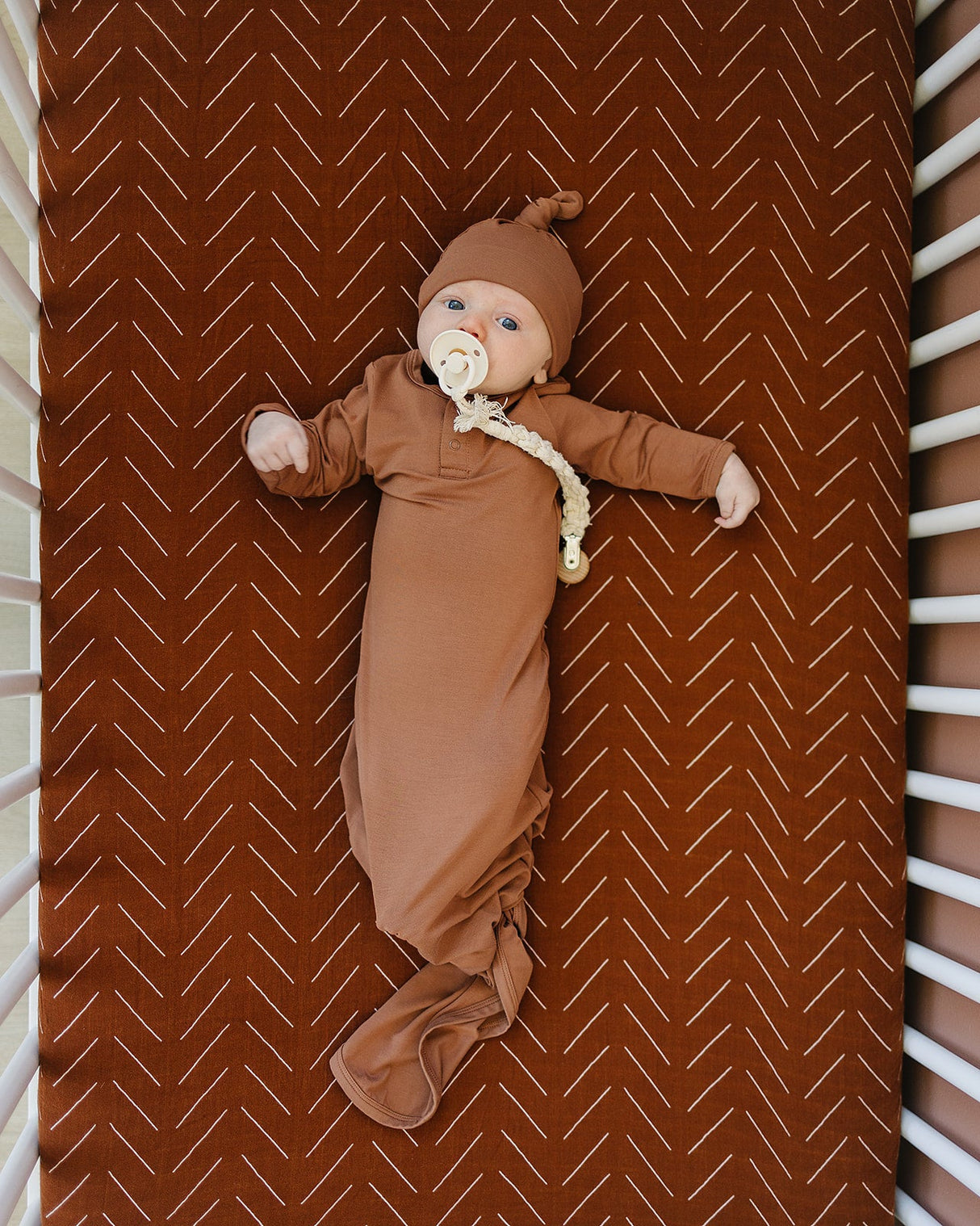 Rust Bamboo Knot Gown - HoneyBug