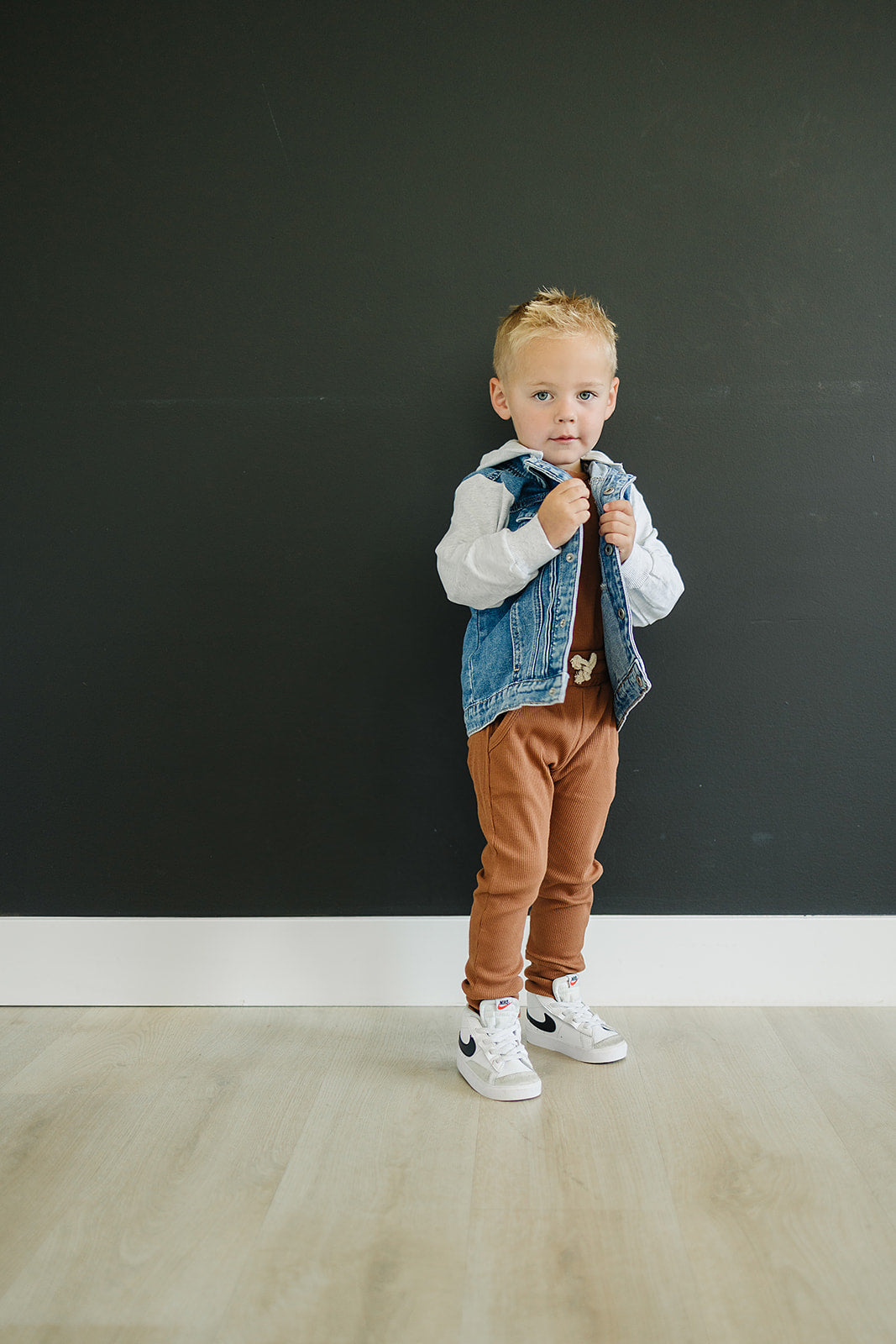 Mebie Baby Hooded Jean Jacket - HoneyBug