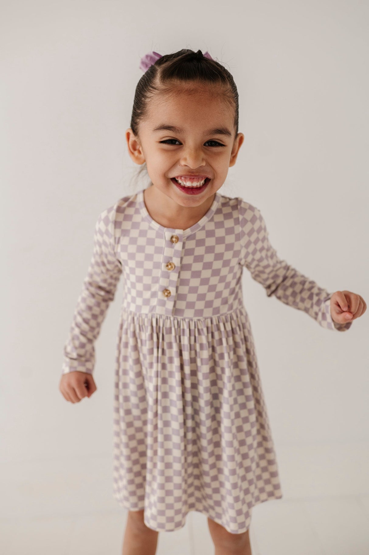 Long Sleeve Henley Dress - HoneyBug