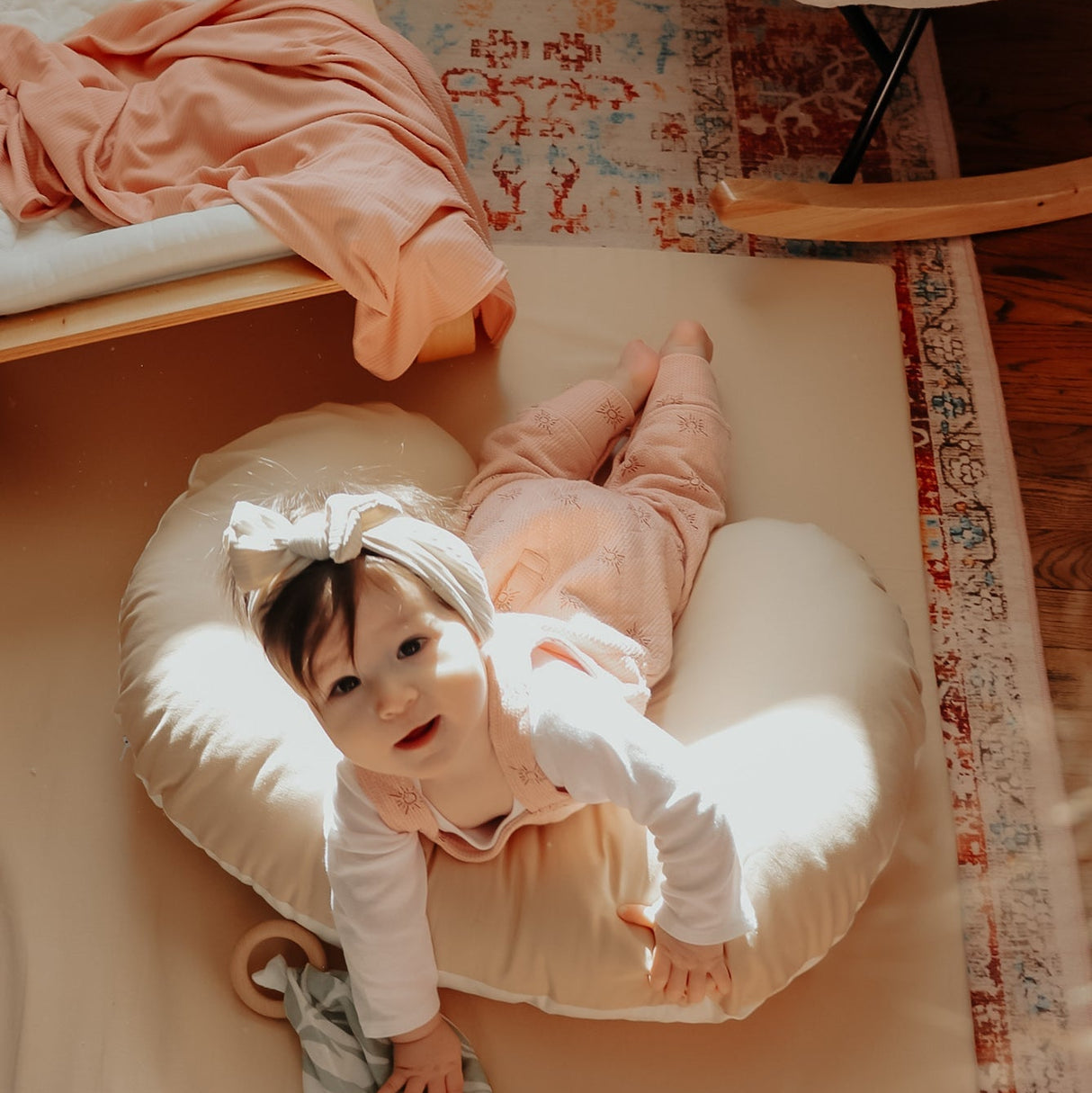 Peony Ribbed Stretch Swaddle