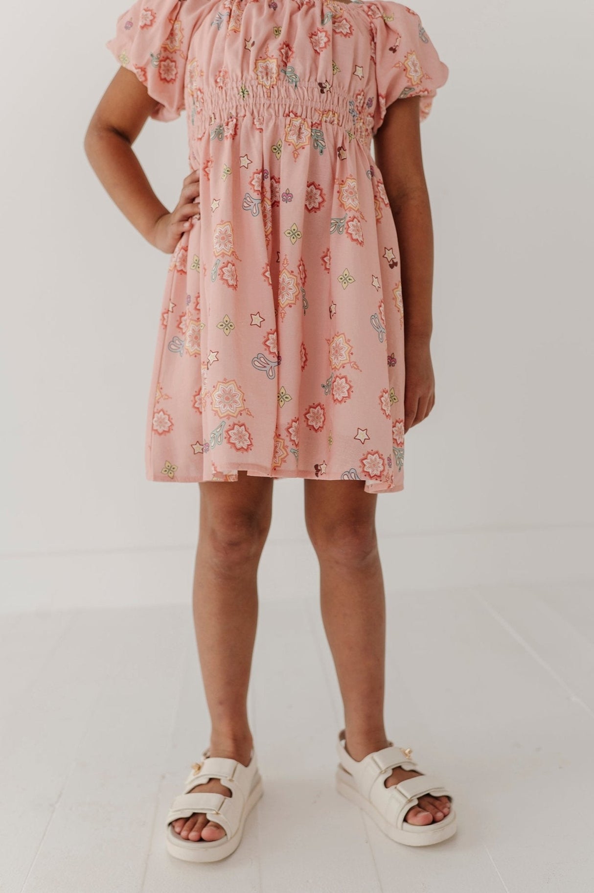 Peasant Bubble Sleeve Dress