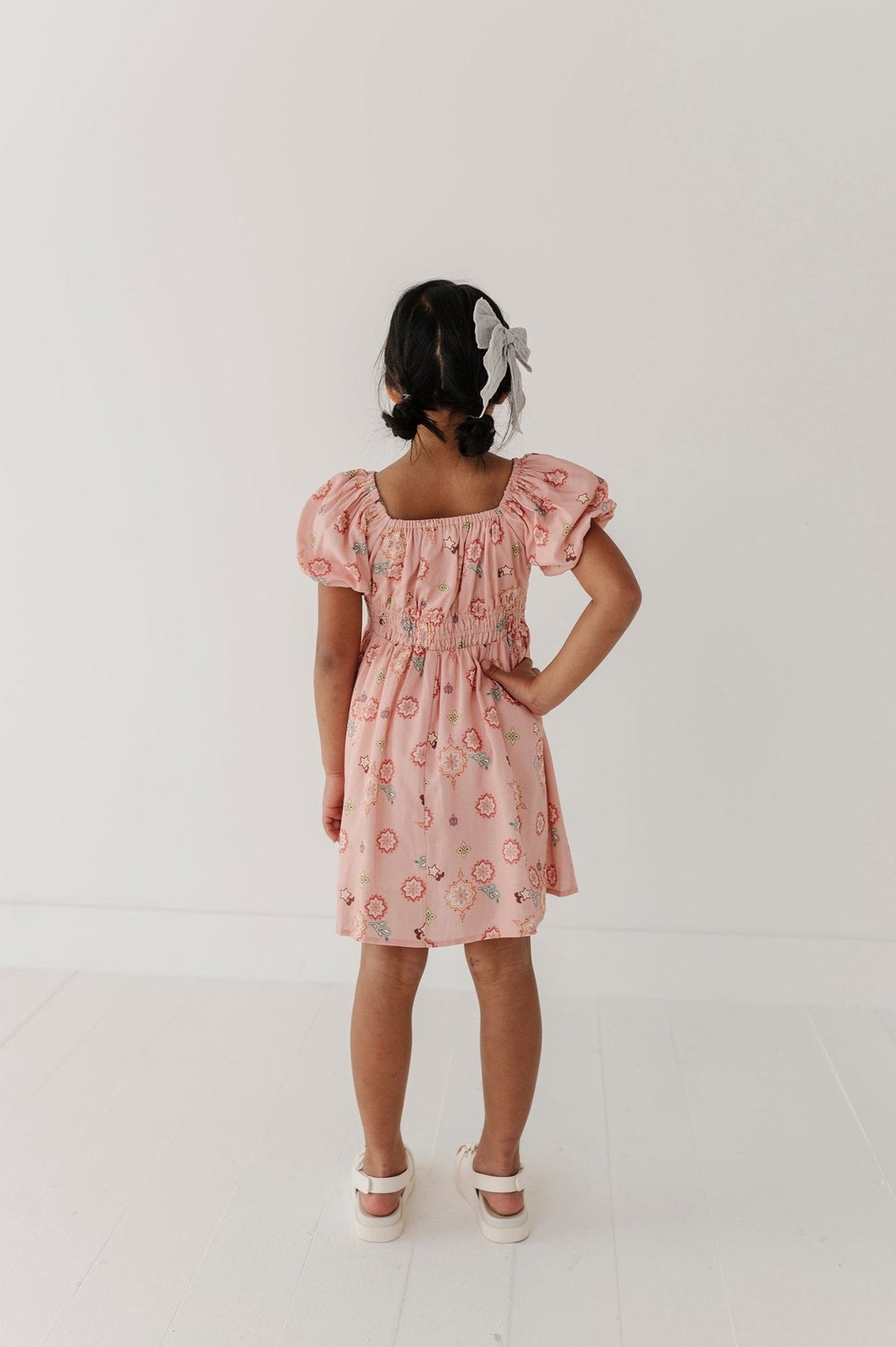 Peasant Bubble Sleeve Dress