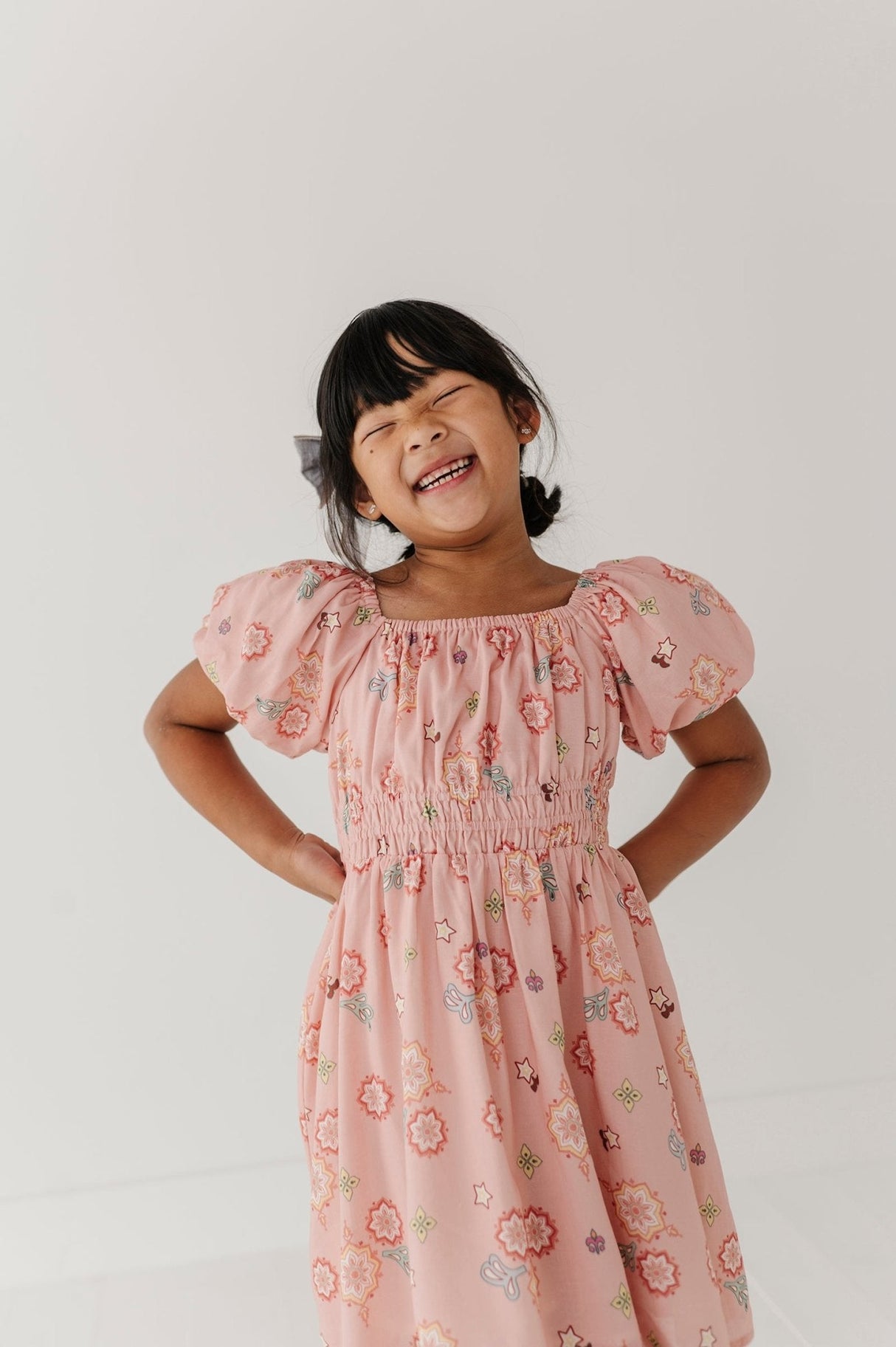 Peasant Bubble Sleeve Dress