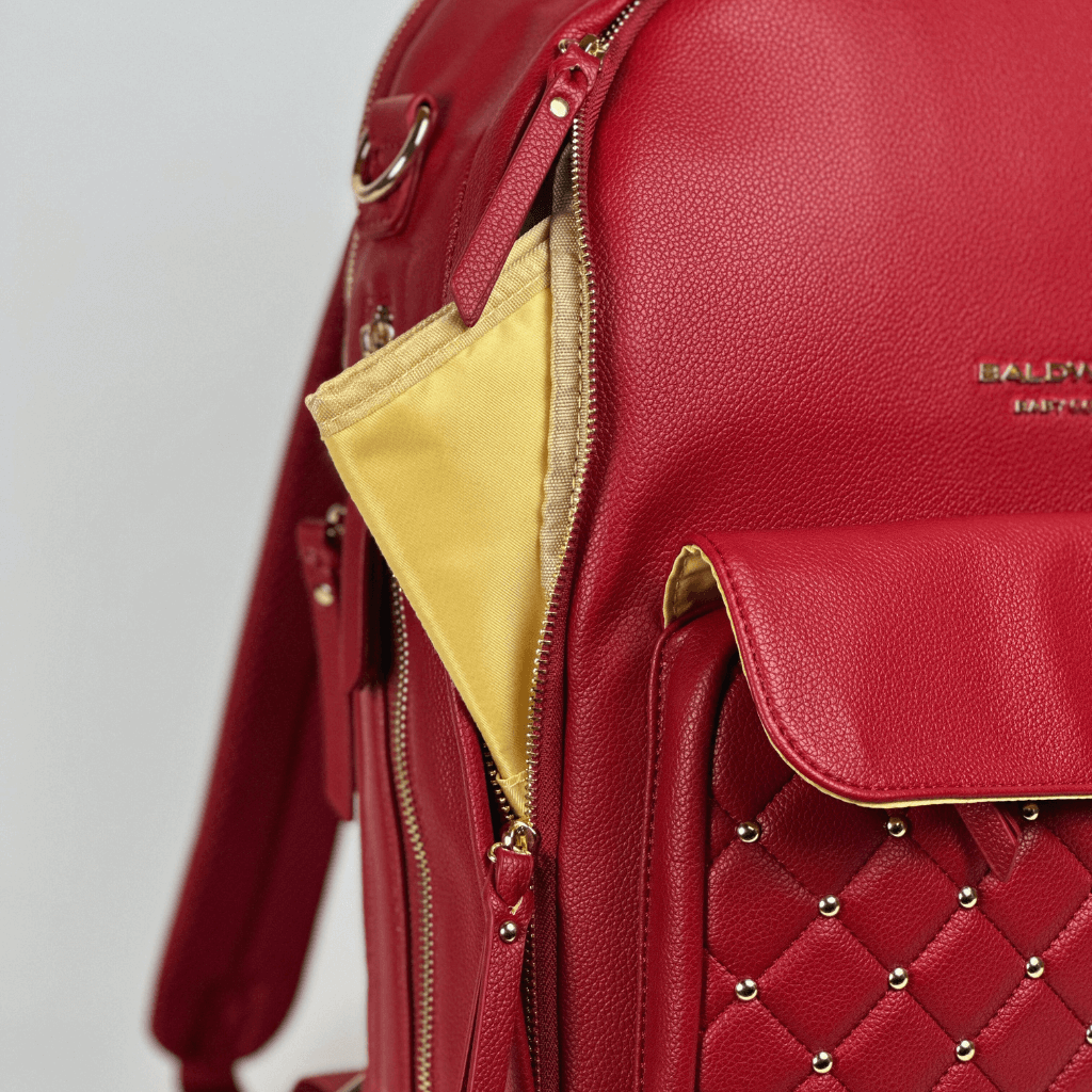 The Daphne Diaper Bag - Crimson