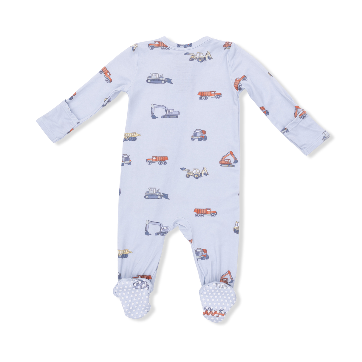 Construction Vehicles - 2 Way Zipper Footie