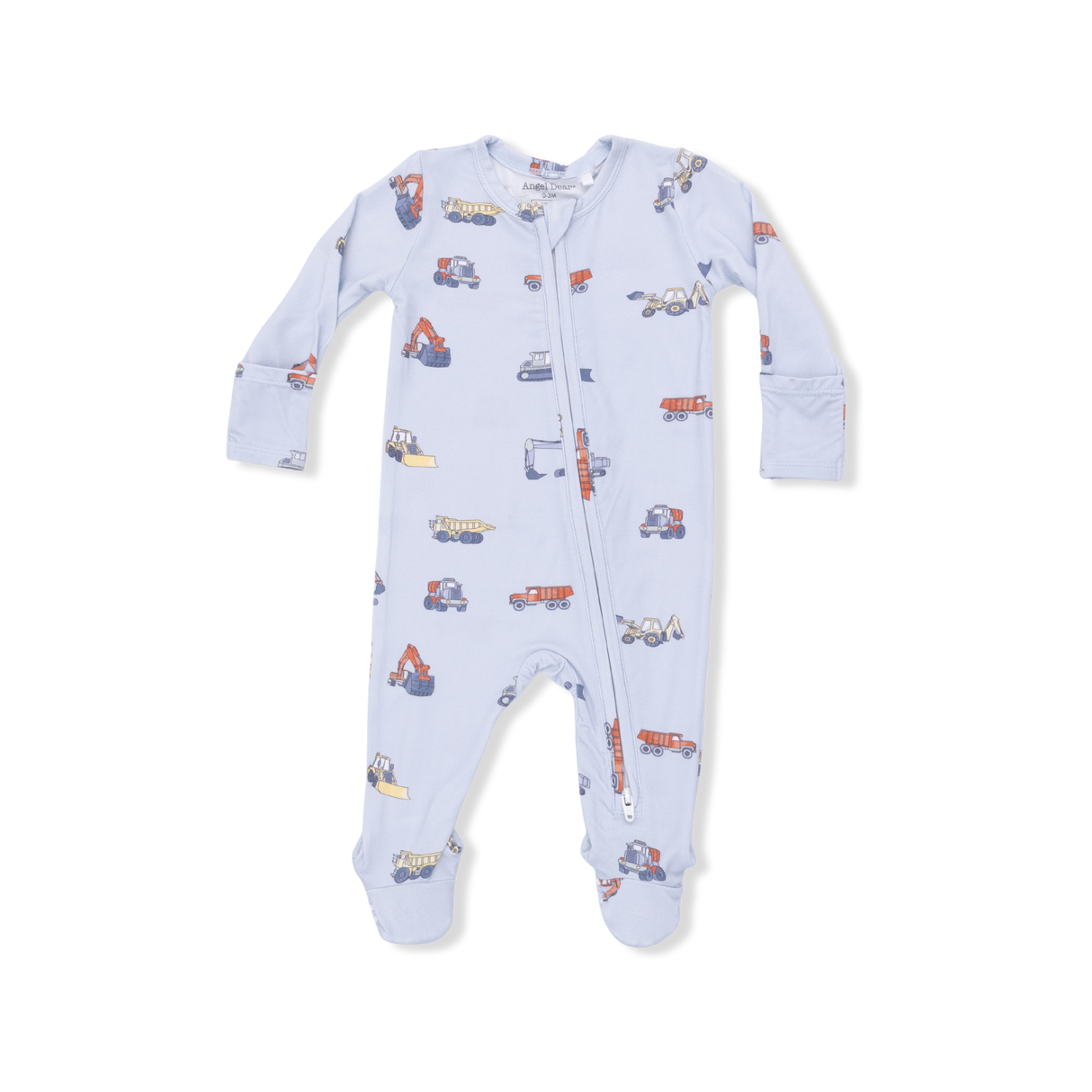 Construction Vehicles - 2 Way Zipper Footie