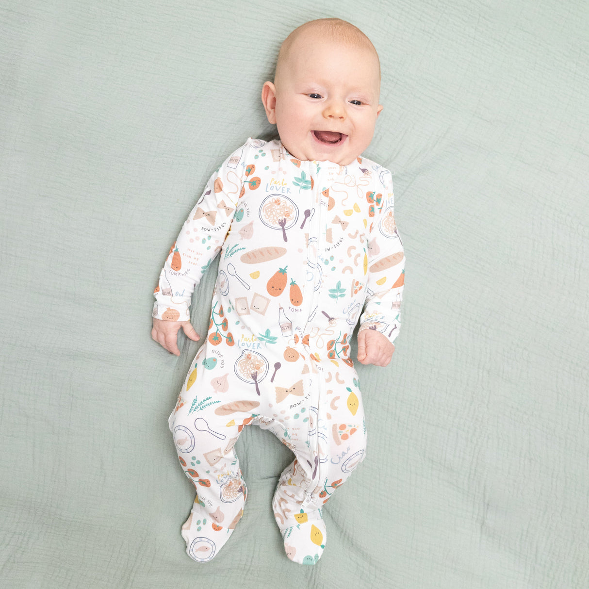 Pasta Lovers - 2 Way Zipper Footie