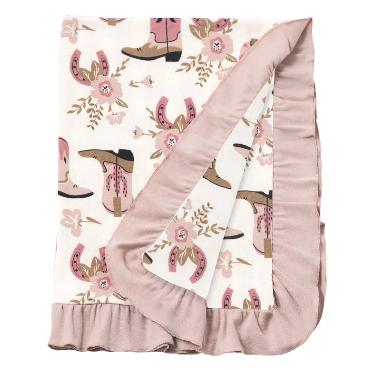Cowgirl Boots Stroller Blanket - HoneyBug