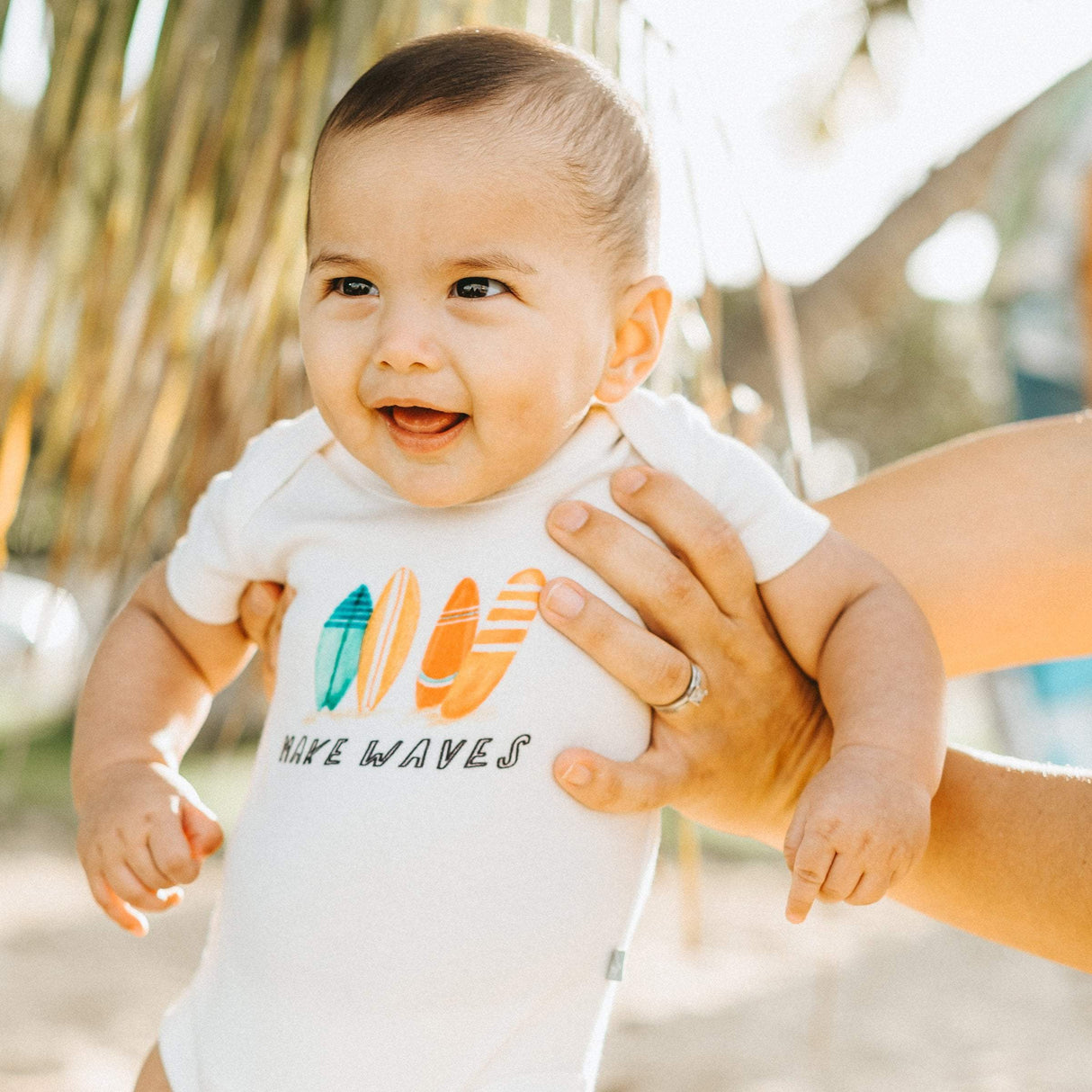 graphic bodysuit | make waves - HoneyBug
