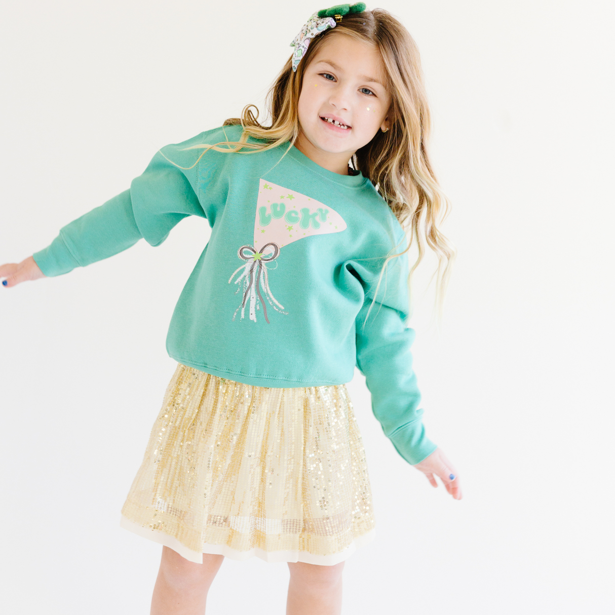 Lucky Girl Flag Sweatshirt