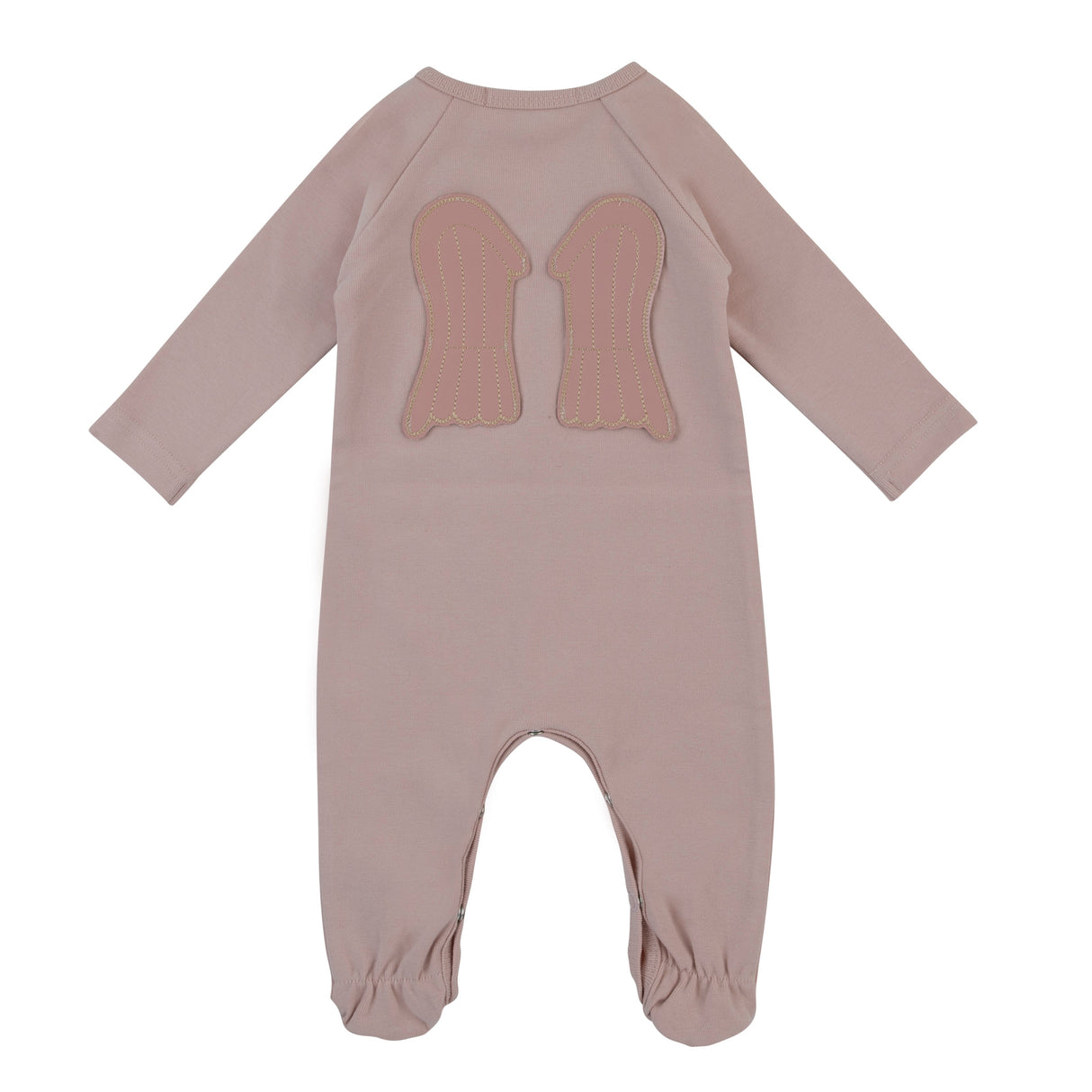 Wings Footie, Pale Pink - HoneyBug