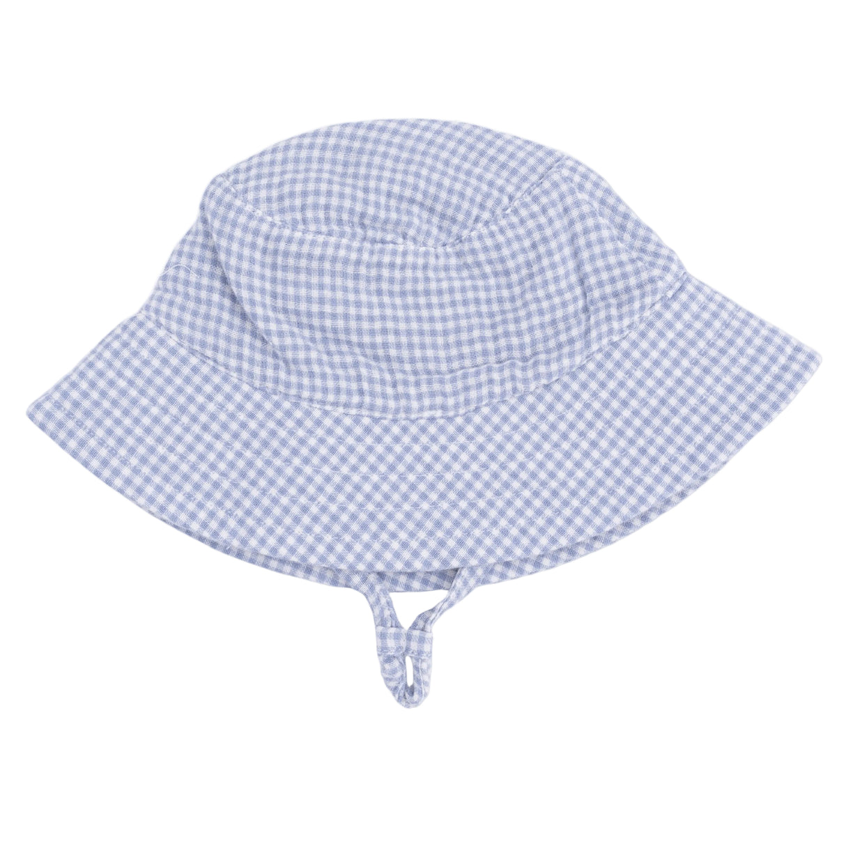 Micro Gingham Blue Blizzard - Bucket Hat
