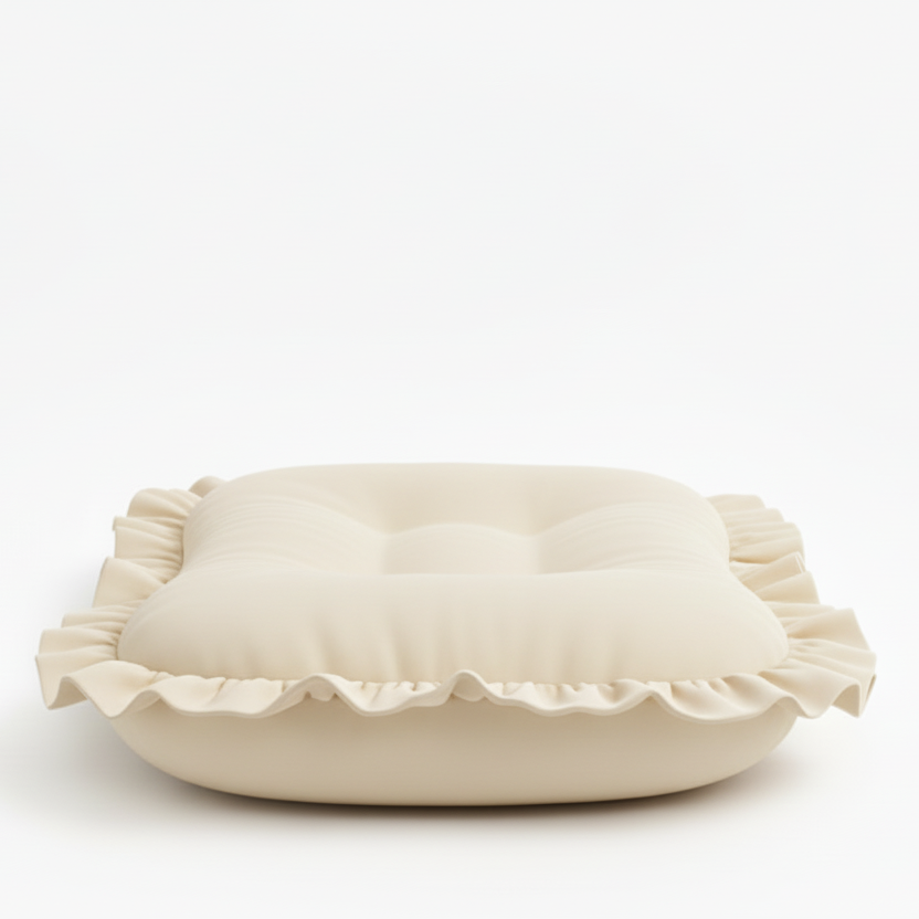 Cream Ruffle Baby Lounger Cover