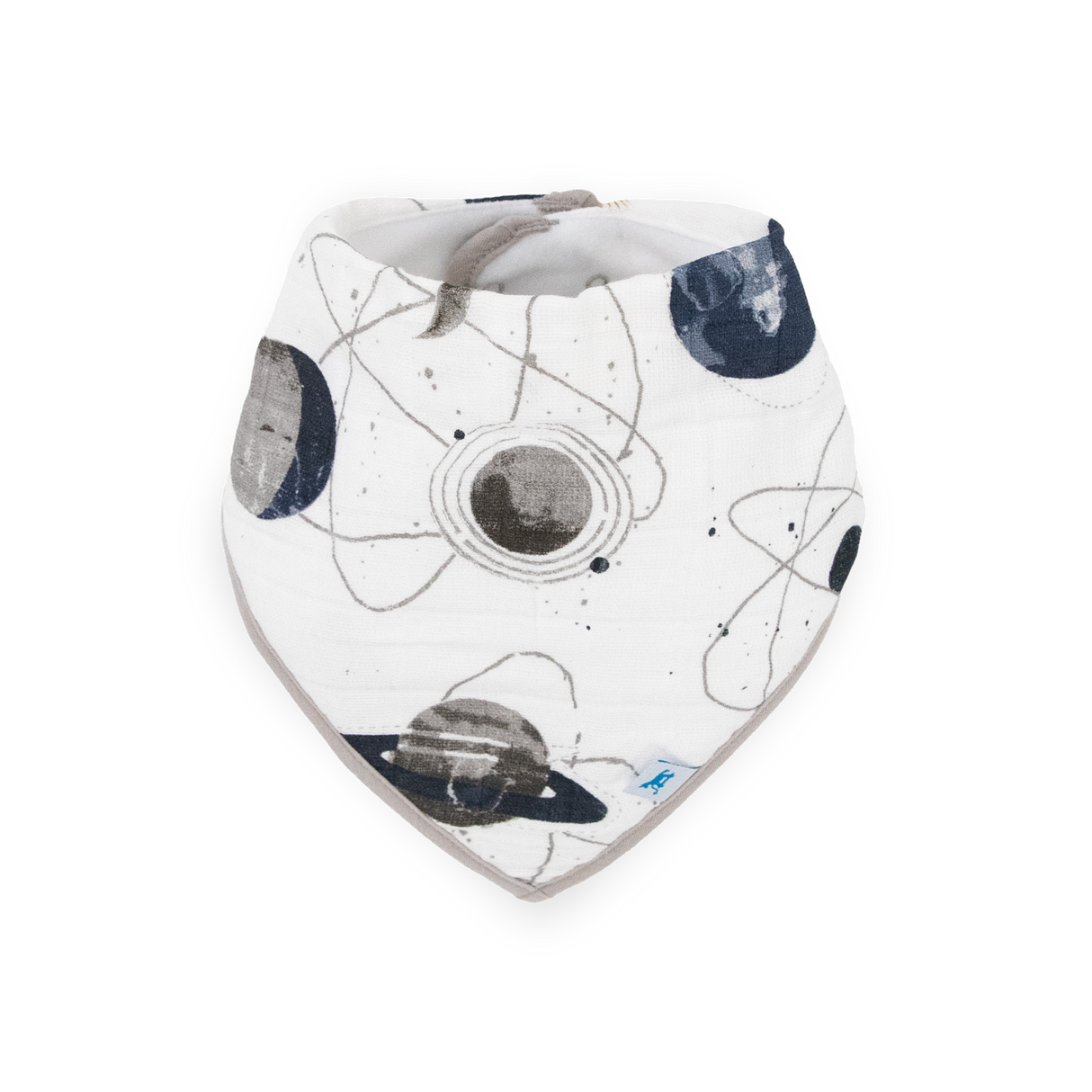 Cotton Muslin + Fleece Bandana Bib 4 Pack - Planetary - HoneyBug