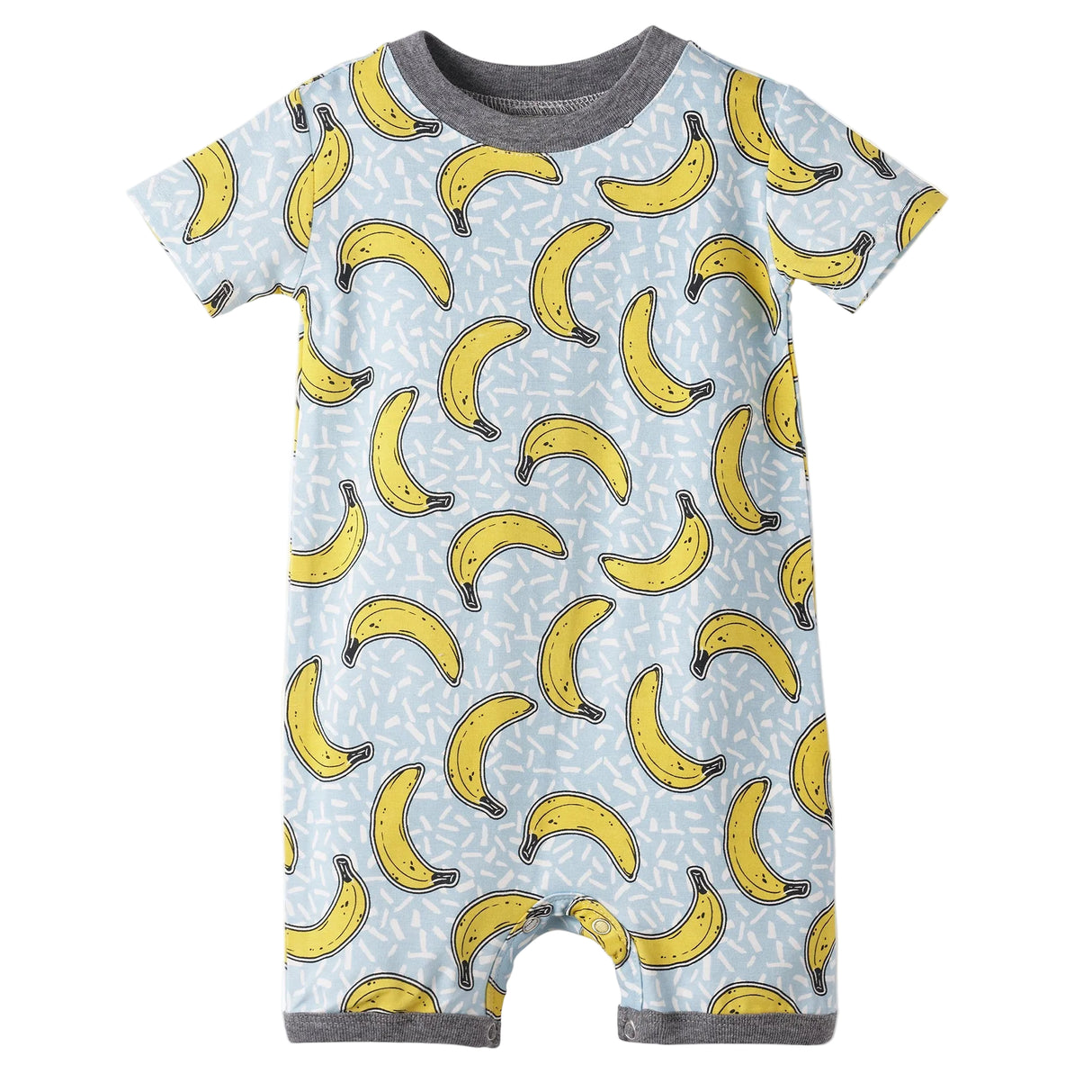 Banana Split Soft Bamboo Shorty Romper for Baby Boys