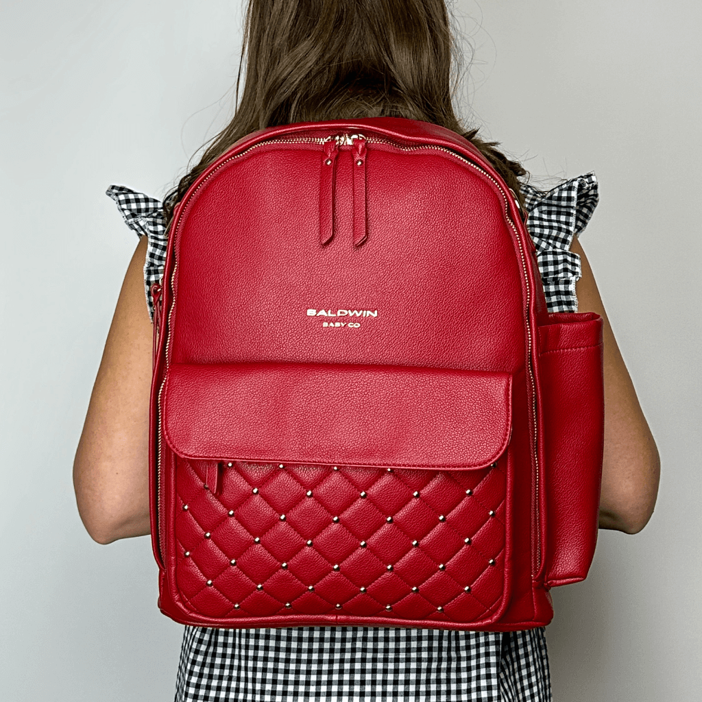 The Daphne Diaper Bag - Crimson