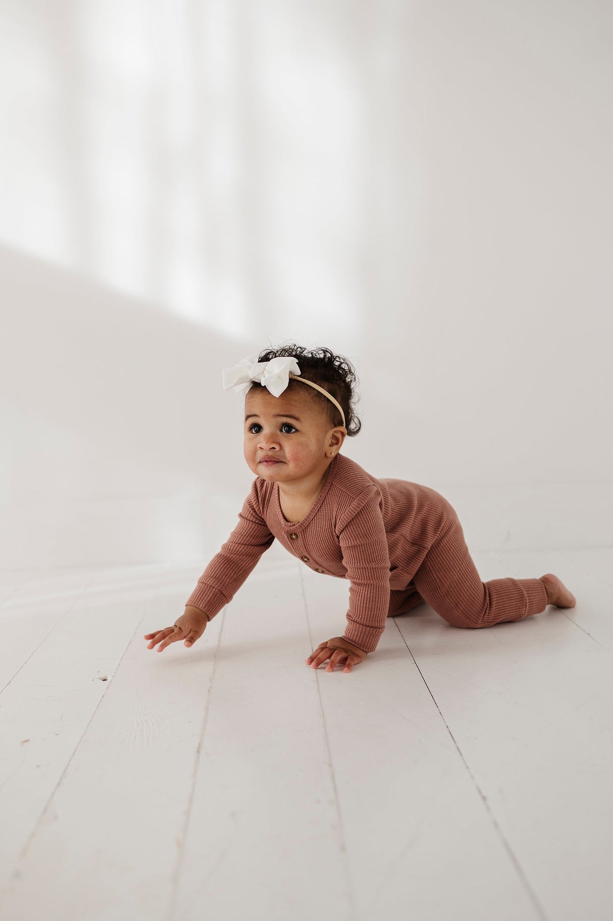 Waffle Romper - HoneyBug
