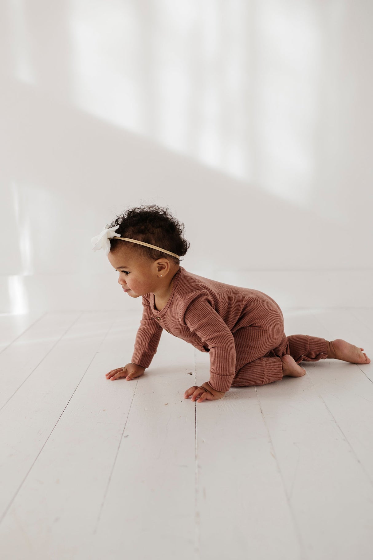 Waffle Romper - HoneyBug