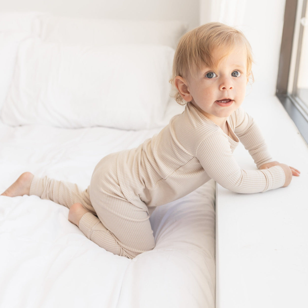LONG SLEEVE 2 PIECE SETS- Clay Ribbed - HoneyBug