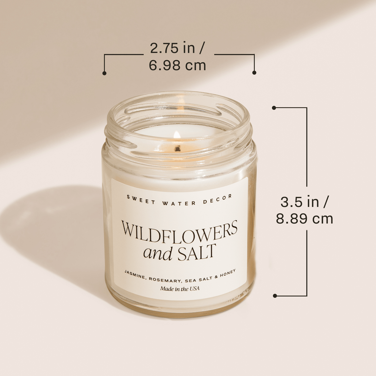 In My Mom Era Soy Candle - Clear Jar - 9 oz (Wildflowers and Salt) - HoneyBug
